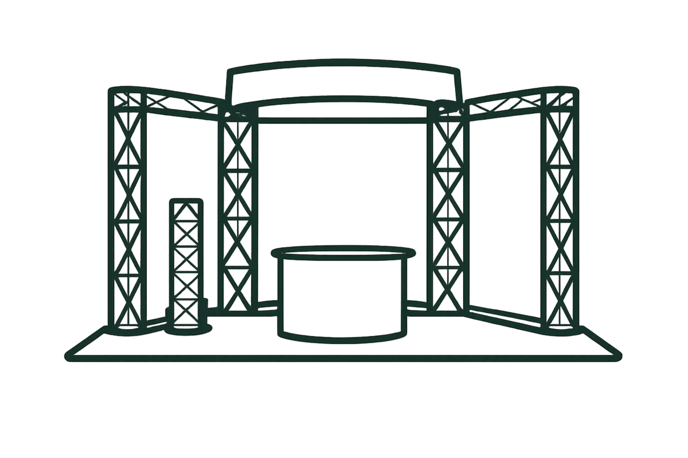 Modular trade show display system with reconfigurable components designed for flexible booth layouts and event branding