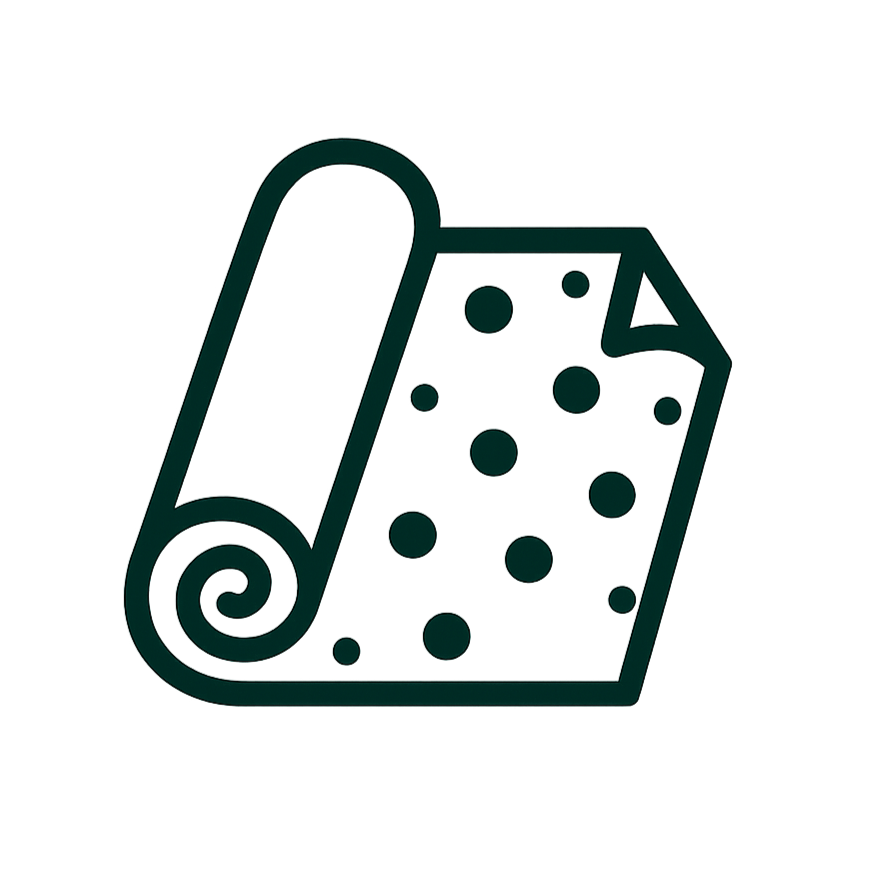 Custom wallcovering icon representing commercial wall graphics, printed murals, textured wallcoverings, and branded interior environments