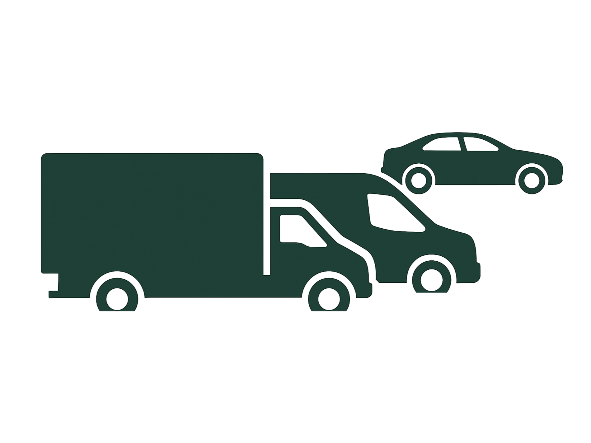 Branded fleet vehicle graphics applied across multiple trucks and service vehicles for consistent corporate identity.