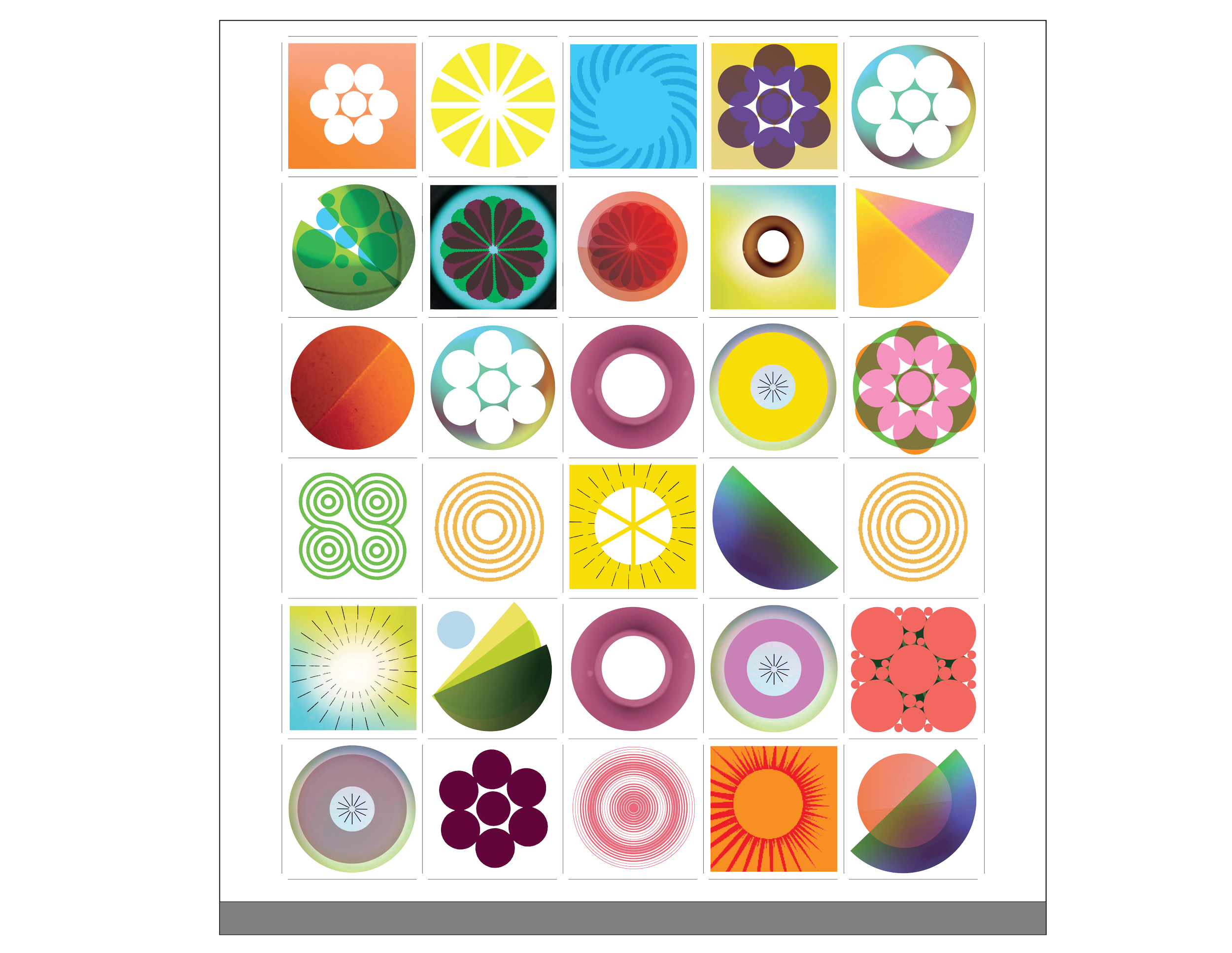 Colorful geometric tile design concepts for custom wallcovering created for the Humboldt commercial environmental graphics project