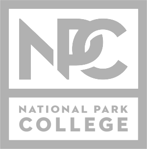 Logo of National Park College with stylized 'NPC' initials and text.