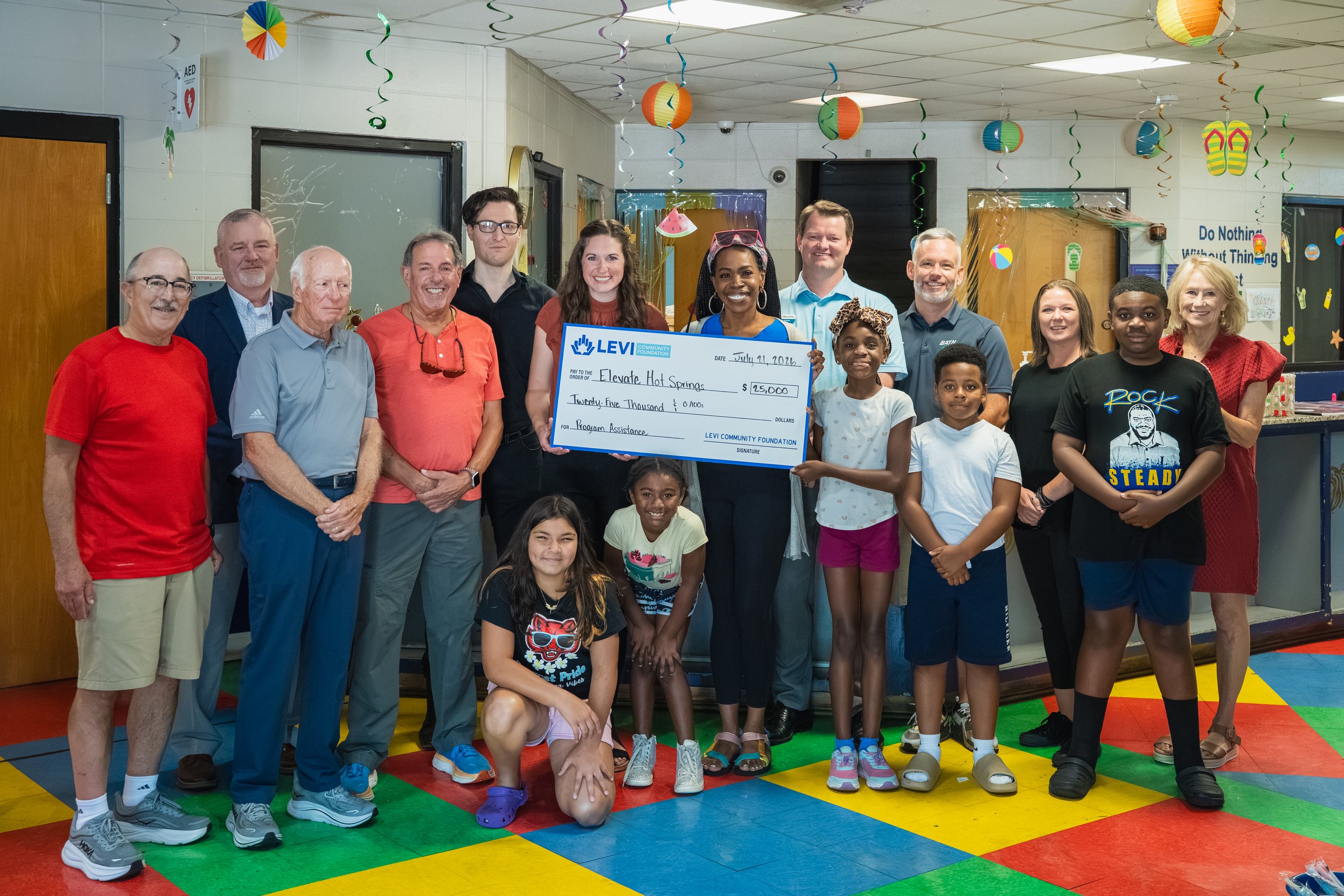  Elevate Hot Springs received a $25,000 grant from Levi Community Foundation to support direct participant services, family support, youth development, and emergency assistance. 
