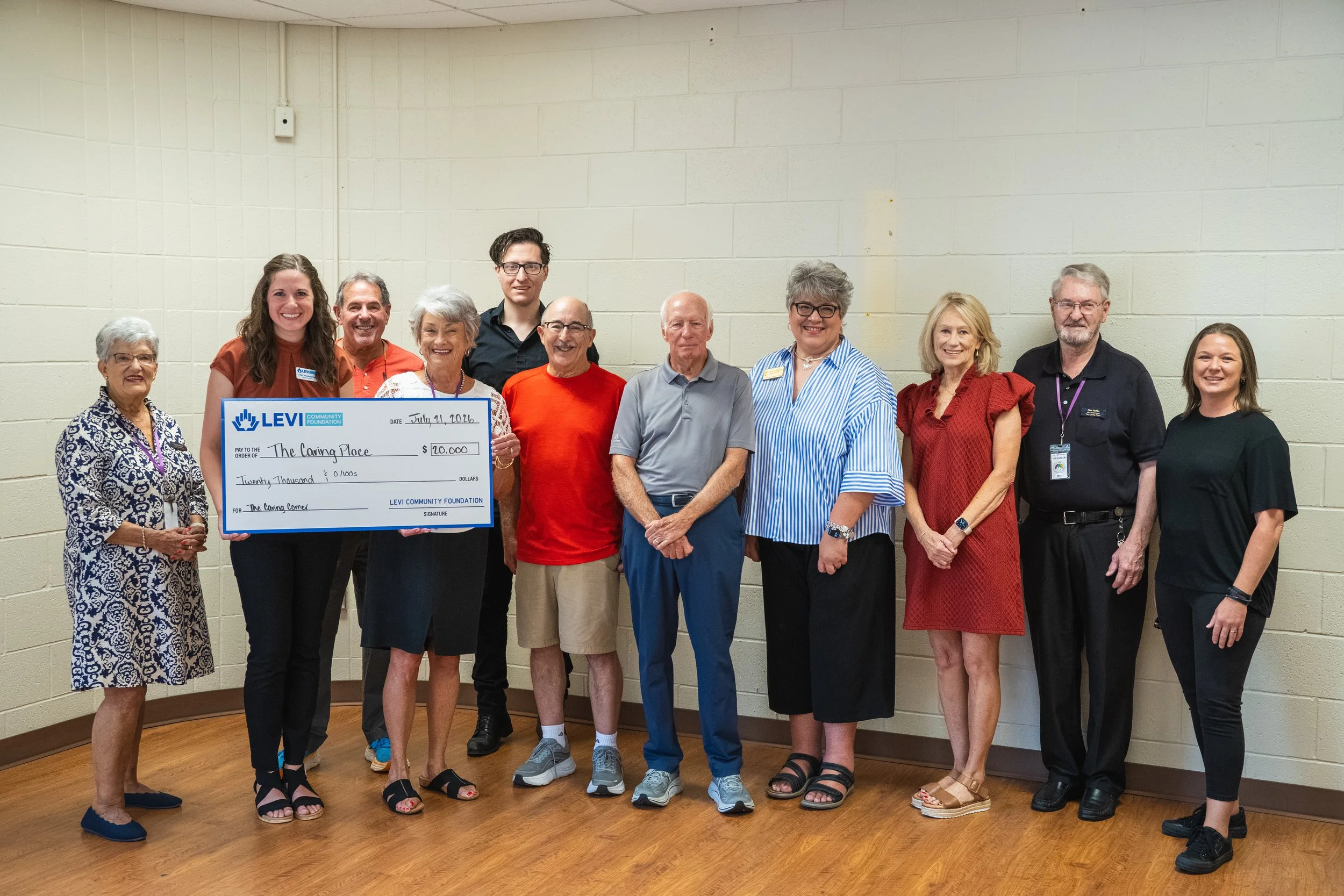  The Caring Place received a $20,000 grant from Levi Community Foundation to create the Caring Corner therapeutic space. 