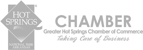 Logo for the Greater Hot Springs Chamber of Commerce, Valley Cruise of Business, featuring a hot springs icon and the text.