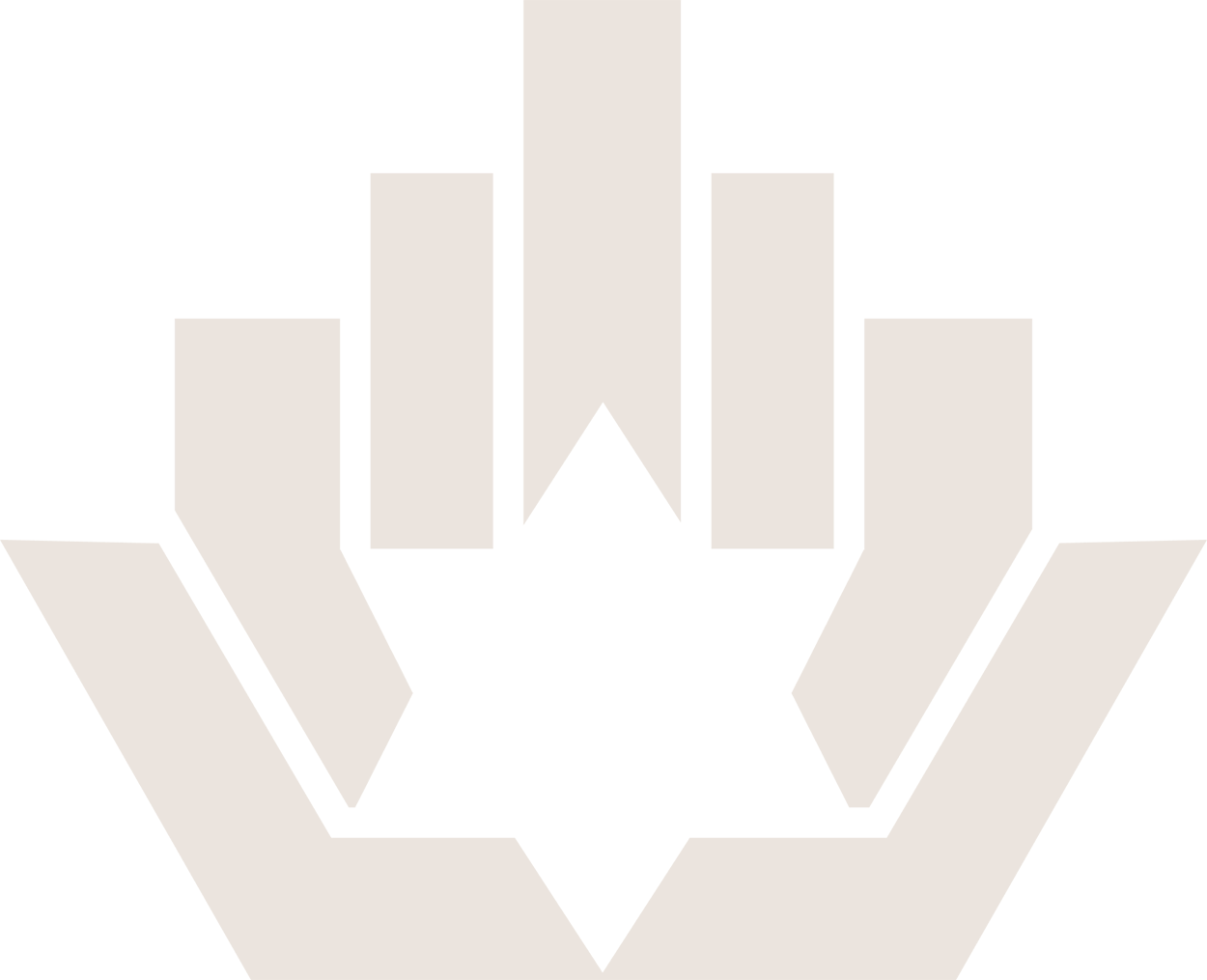 A graphic logo featuring a stylized white robot face with a crown-like shape, set within a white hexagon outline.