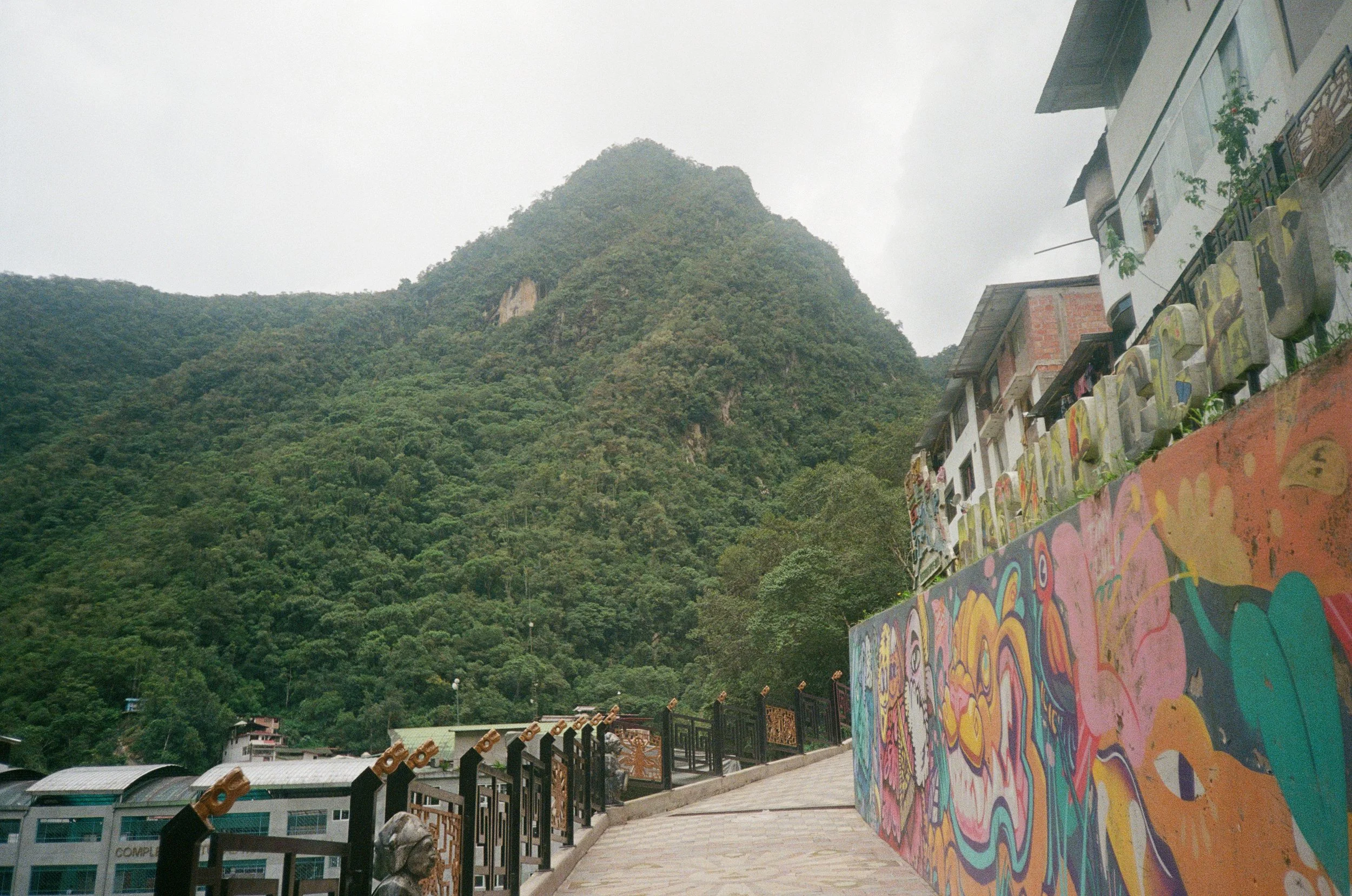 Graffiti and Mountain - Aguas Calientes, Peru, 2024