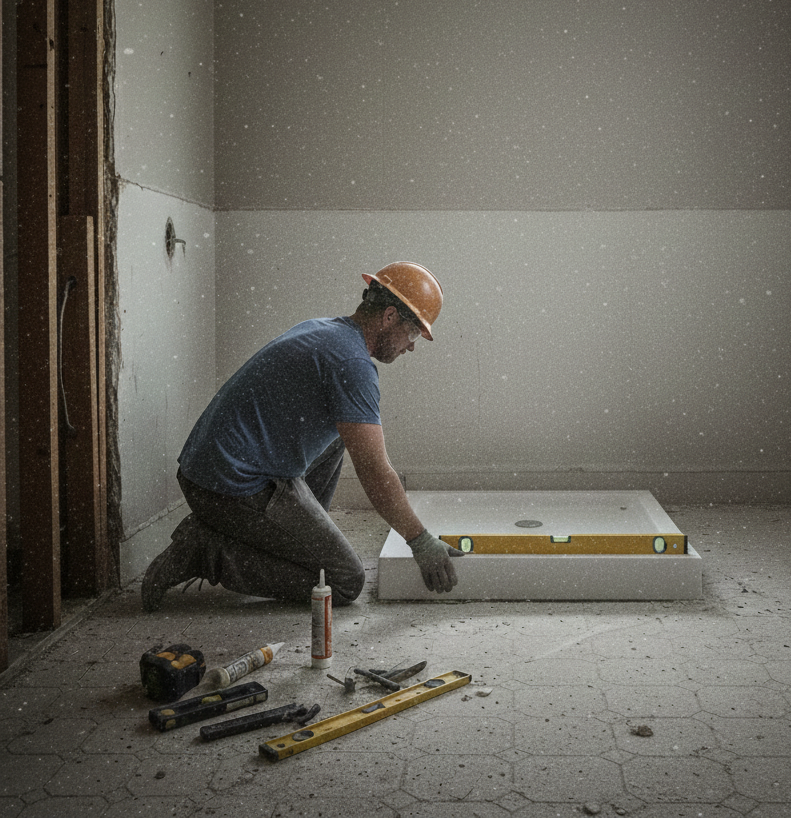 Badkamerrenovatie door Comfort-Bad – plaatsen van een inloopdouche