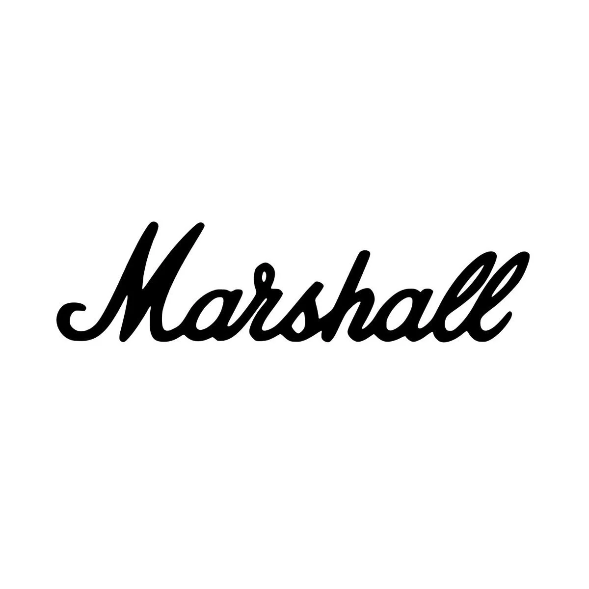 Black cursive Marshall logo on a white background.