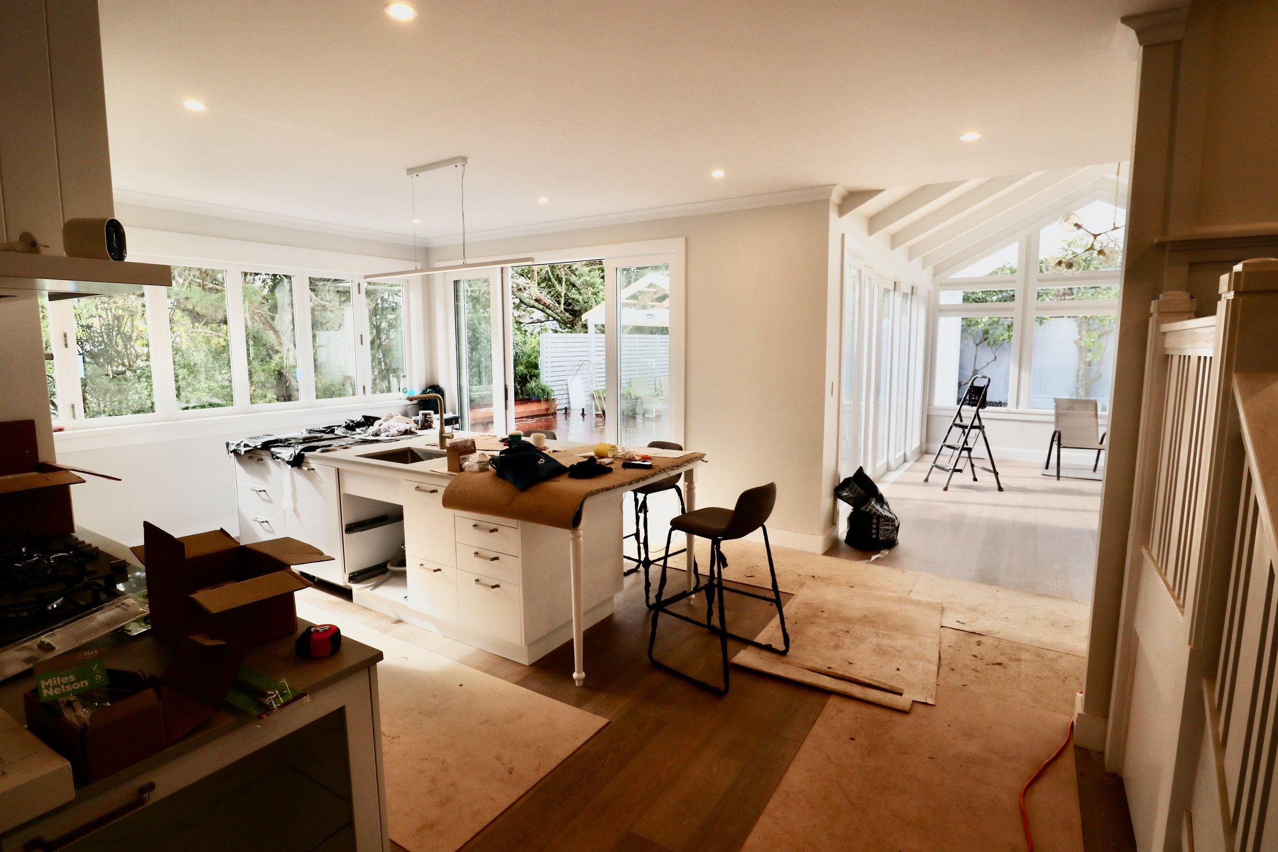 Kitchen renovation inside classic Californian bungalow in Auckland