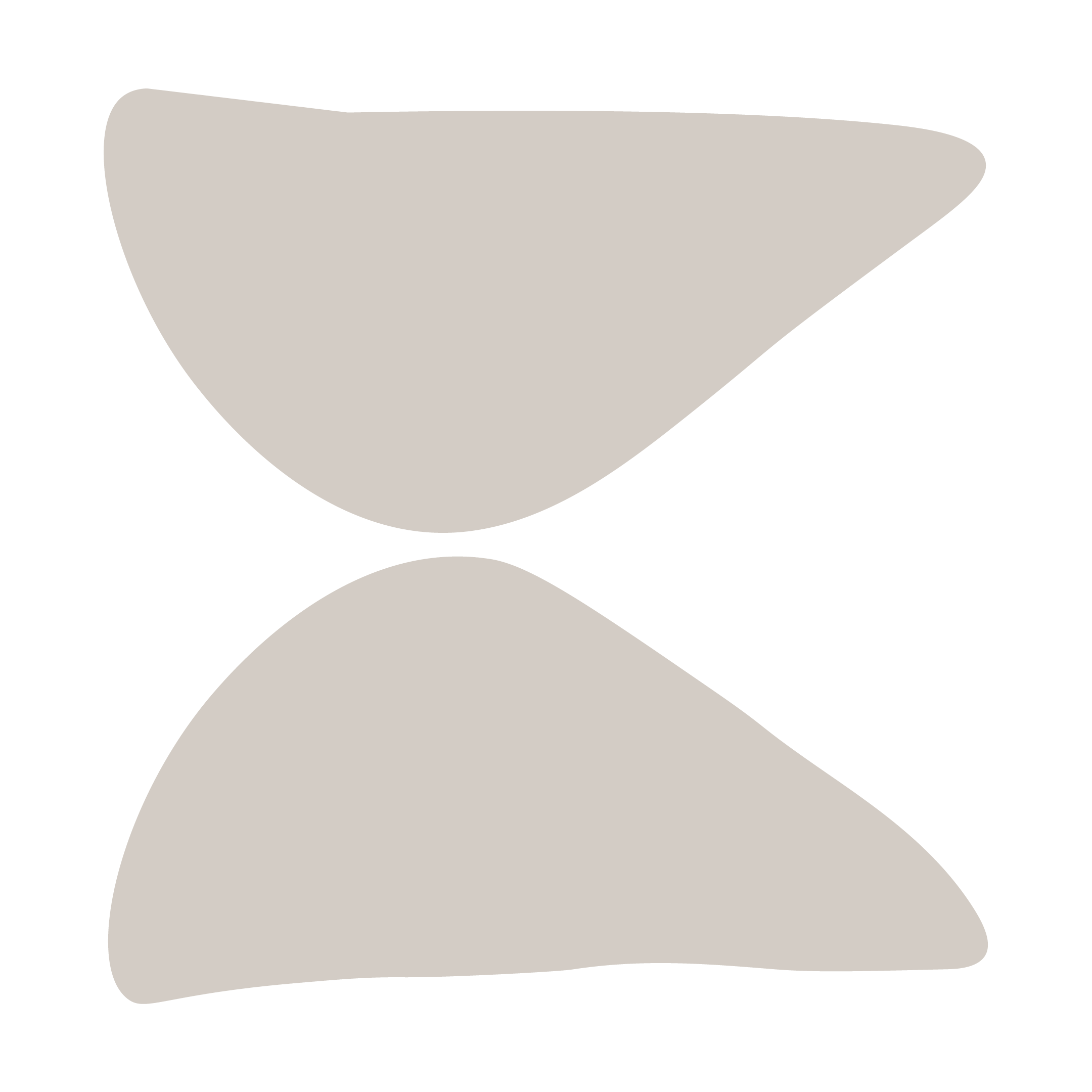 Abstract geometric design with two large beige curved shapes on a black background, mirror images of each other.