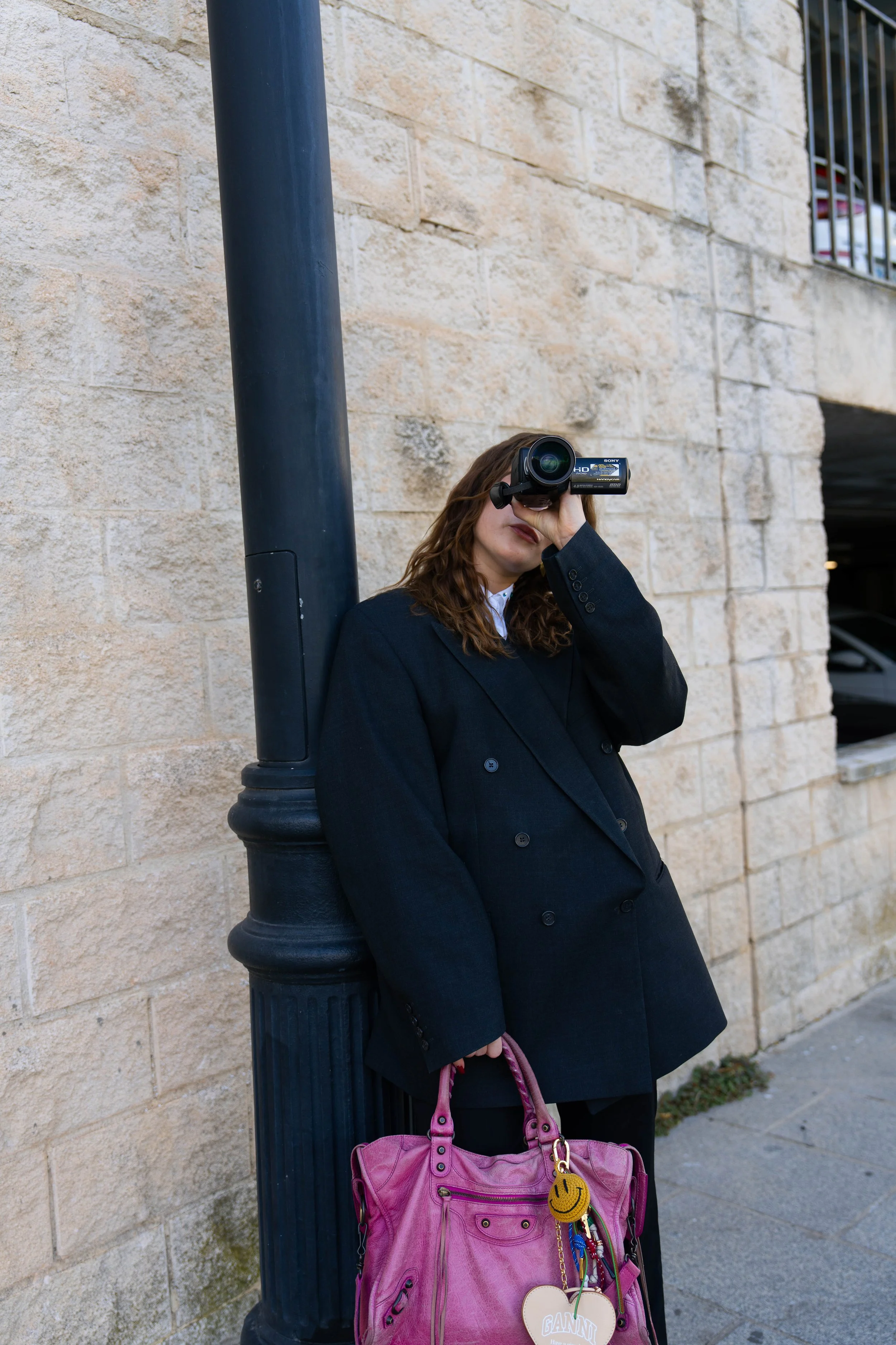 Creative founder filming on location for brand storytelling.