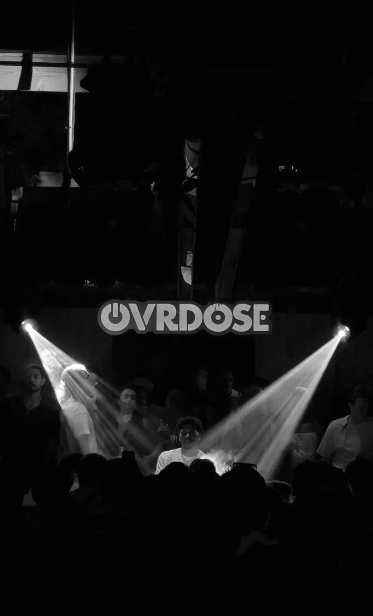 Night event with stage and artist and lighting with crowd atmosphere