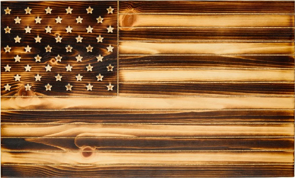 "Old Glory" Torched Rustic Flag (RFID & Bluetooth Locking System)