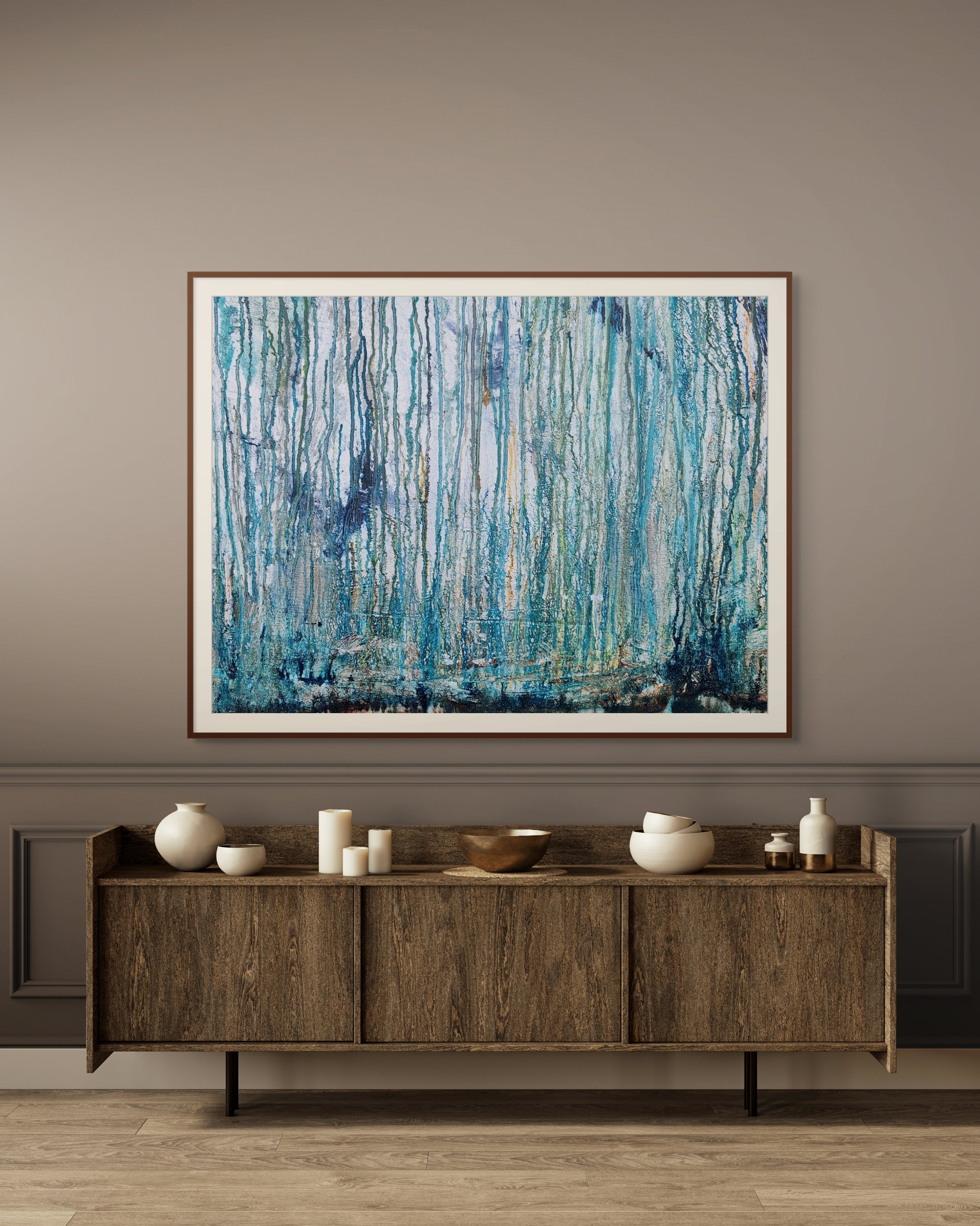 "Silence Held Under" (2026) (100cmX100cmX4cm) - Acrylics, Mixed Media ( Gesso, Sand, Paste) 