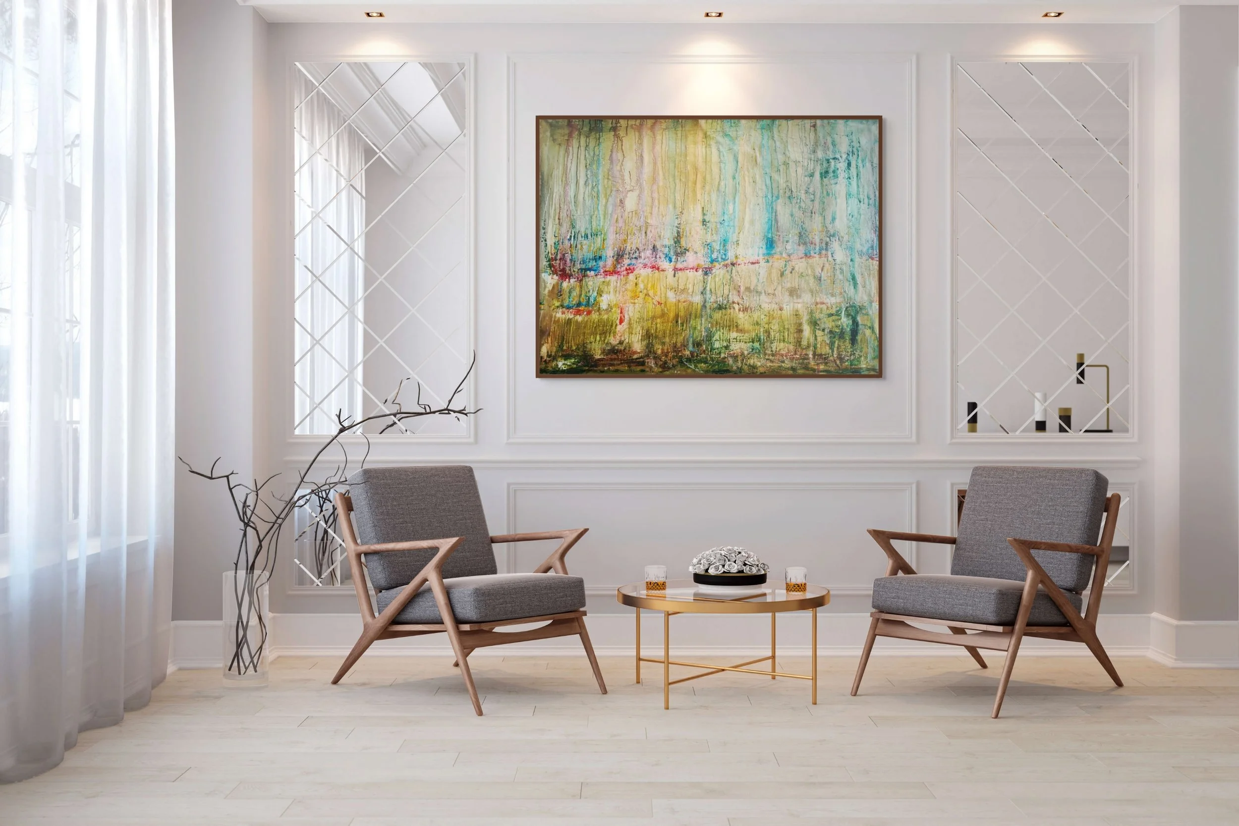 "The Unspoken Depth Where Feeling is Stored" (2025) ( 120cmX160cmX4cm) ( Acrylics Mixed Media on Cotton Canvas)