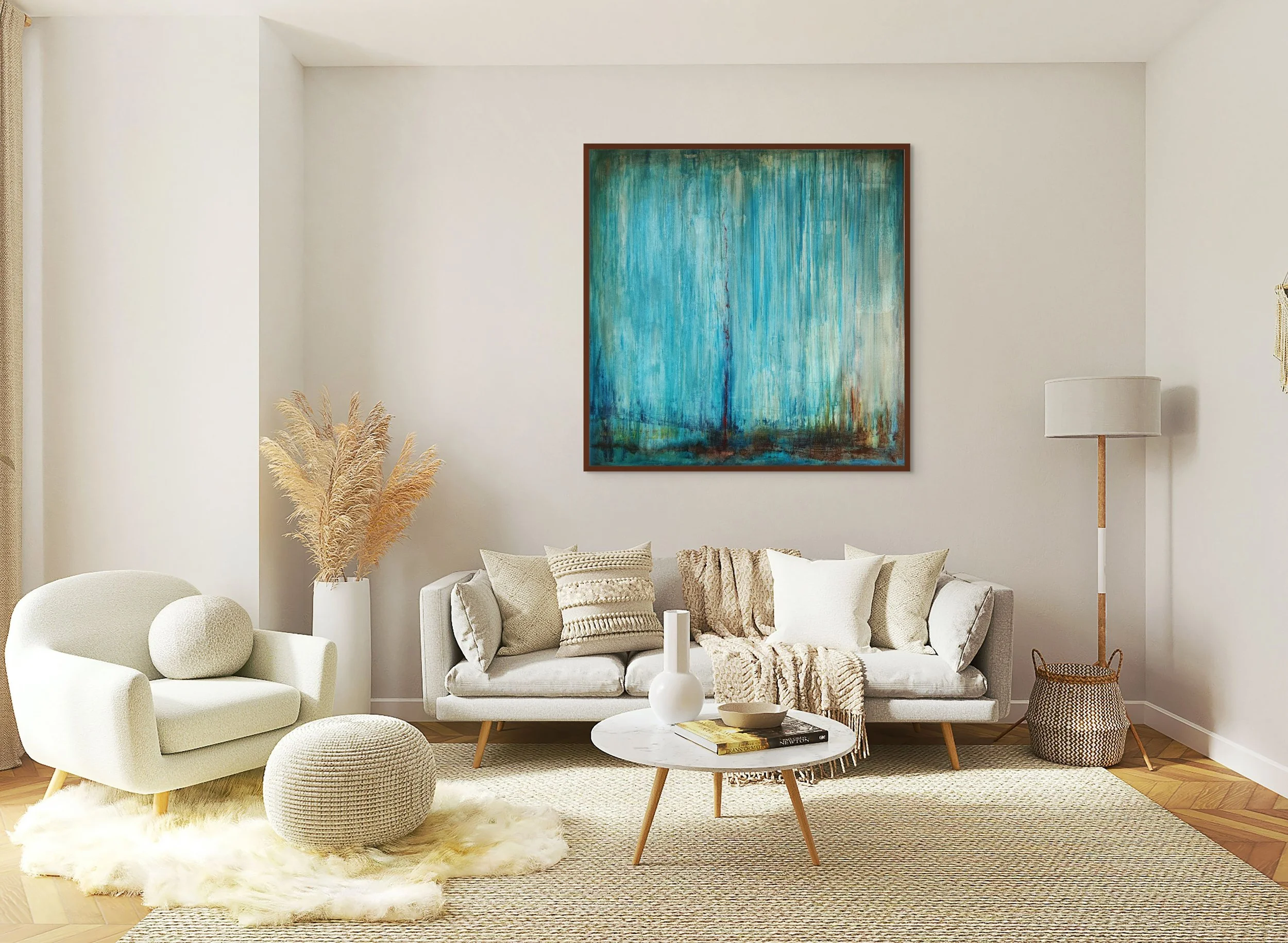 "What I Give Back" ( 2025) ( 100cmX100cm) - Mixed Media on Canvas. Featured: Galeria Cael, Milan, Italy ( December 2025)