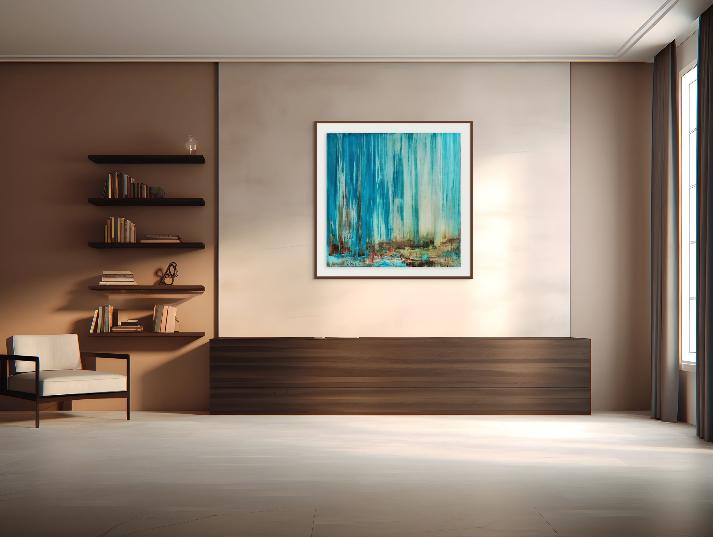 "Rupture into Clarity" (2025) (100cmX100cm) - Mixed Media on Canvas. Featured: Galeria Cael, Milan, Italy ( December 2025)