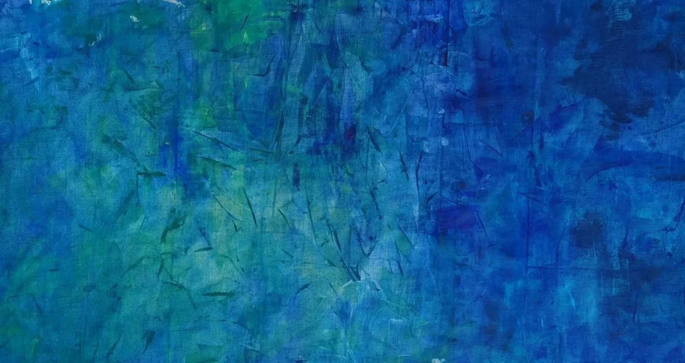 large blue paintings for waiting rooms