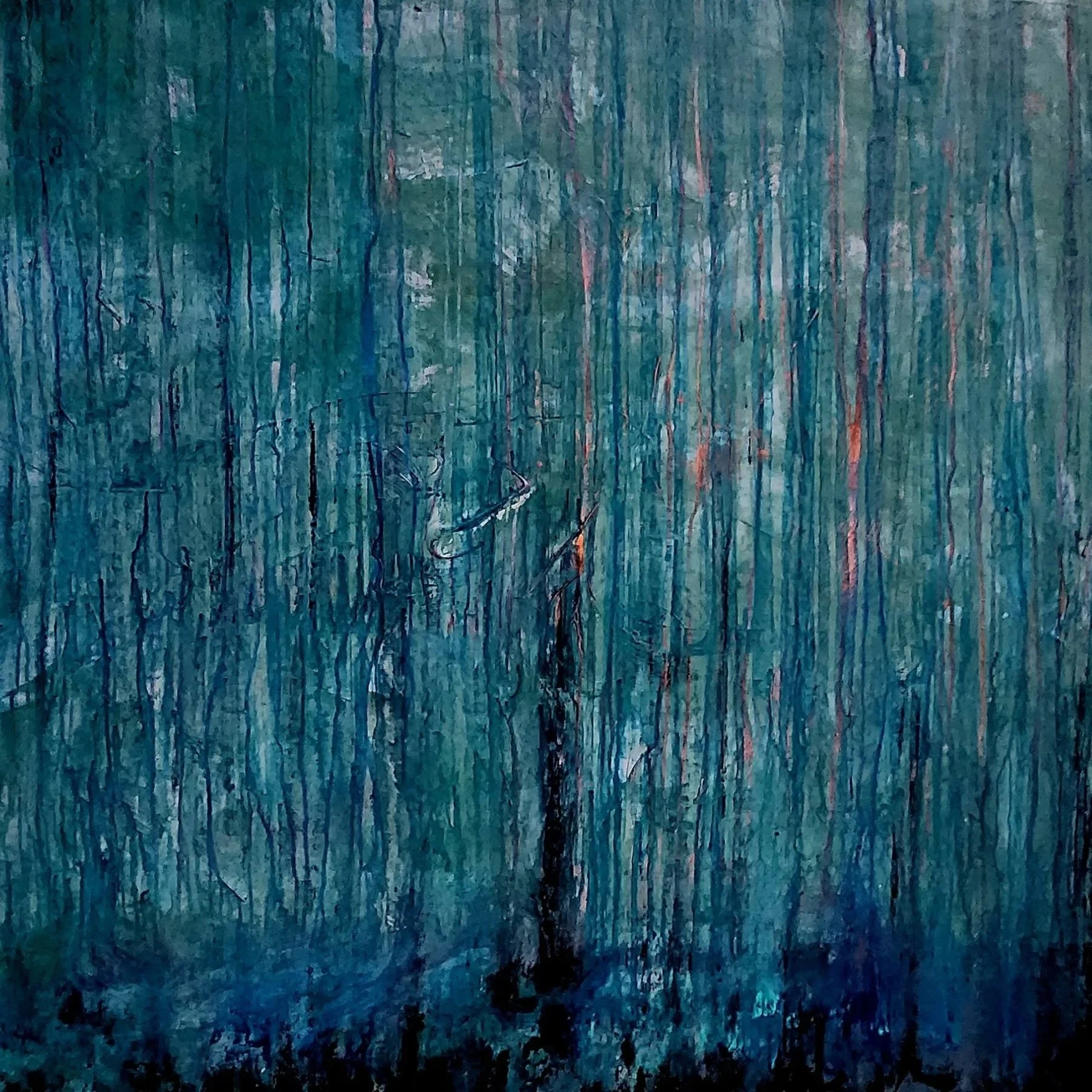 large abstract painting for hotel lobby