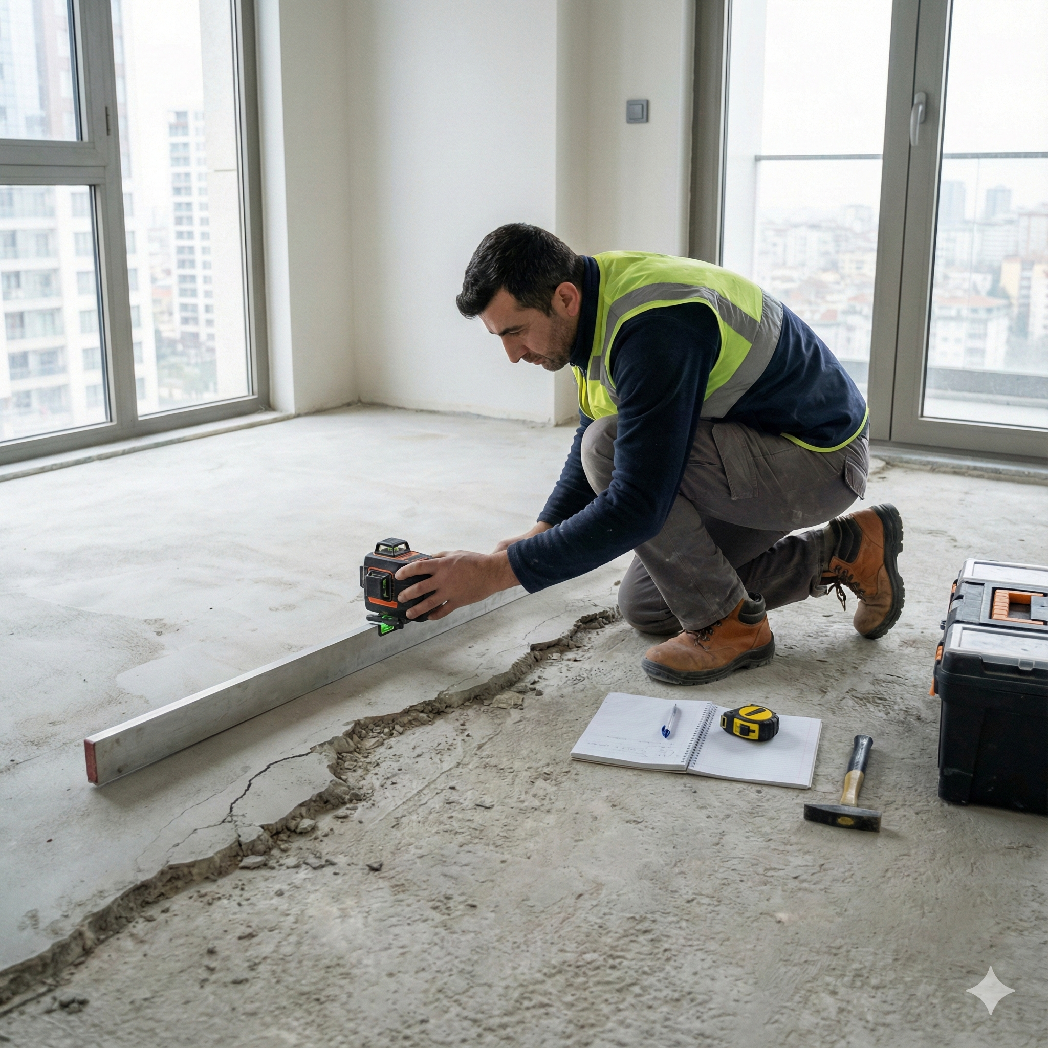 Zemin Şap Düzeltme ve Küçük Yıkım İşleri İçin Yerinde Keşif Hizmeti