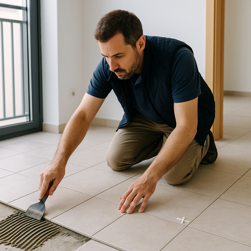 Balkon, Mutfak ve Antre Zemin Seramik Uygulama Hizmeti