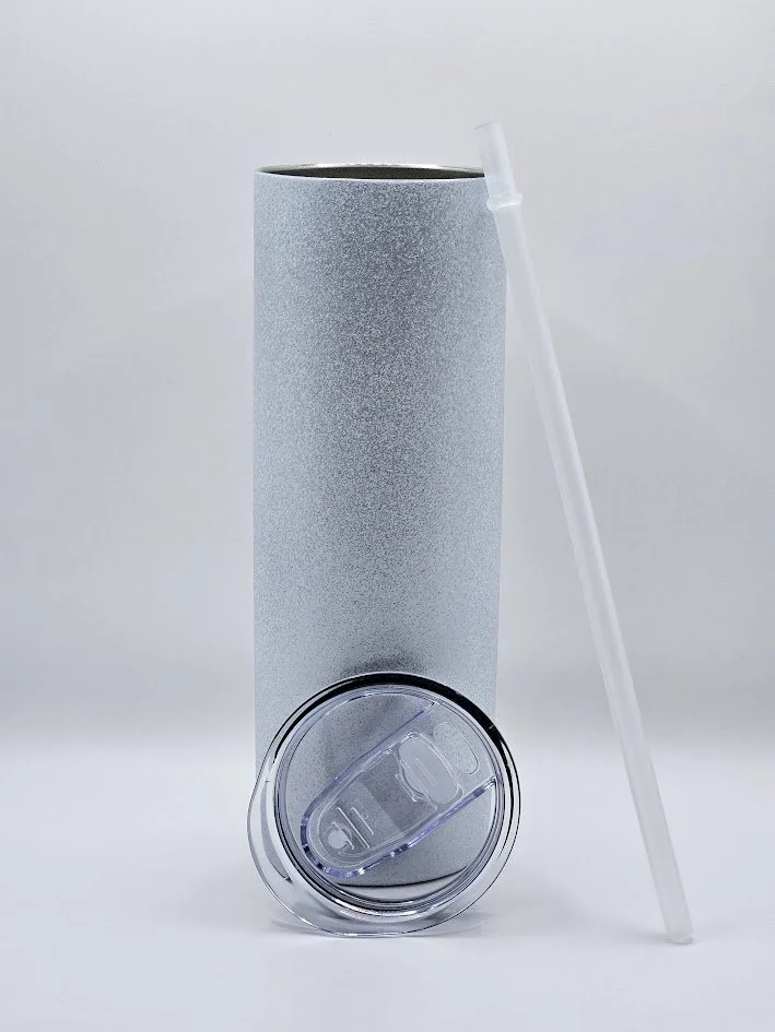 20oz metal glitter tumbler