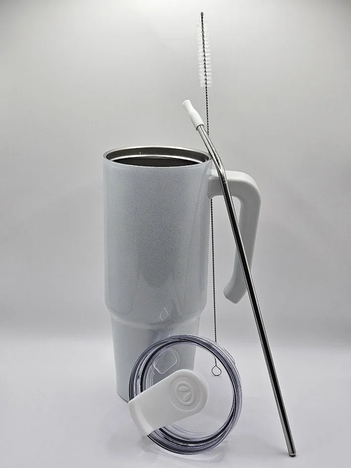 30oz HOLOGRAPHIC WHITE TUMBLER