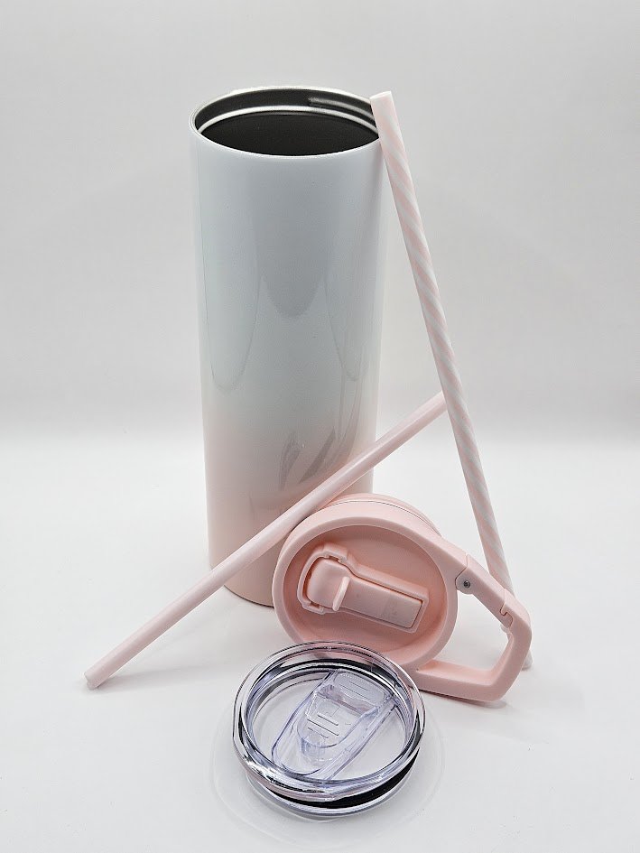 20oz DUO-OMBRE WHITE/PINK TUMBLER