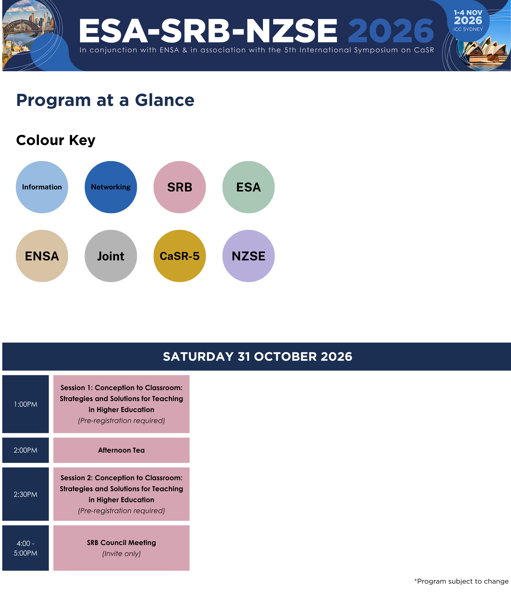 Saturday Program