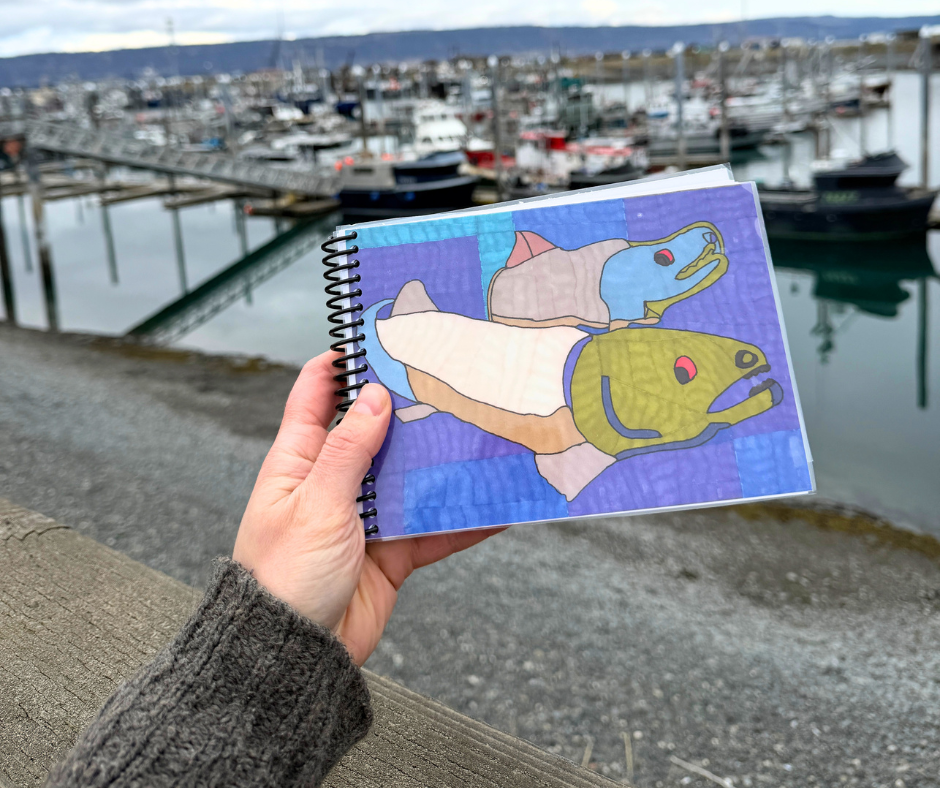 Two Salmon Swimming