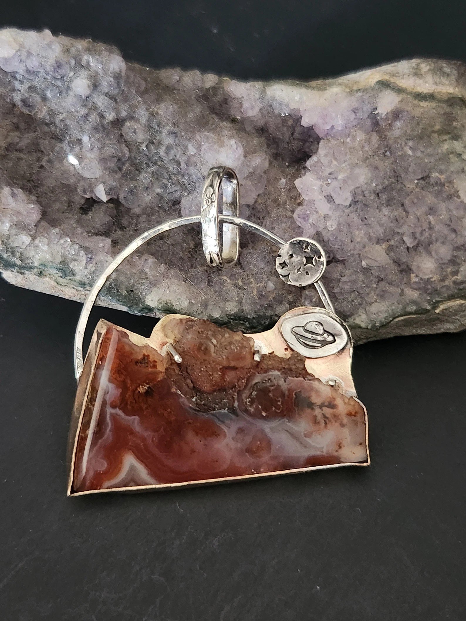 Mars Alien Spaceship Pendant