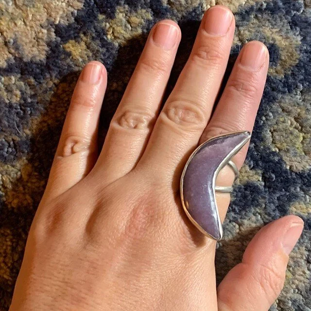 Crescent Moon Statement Ring