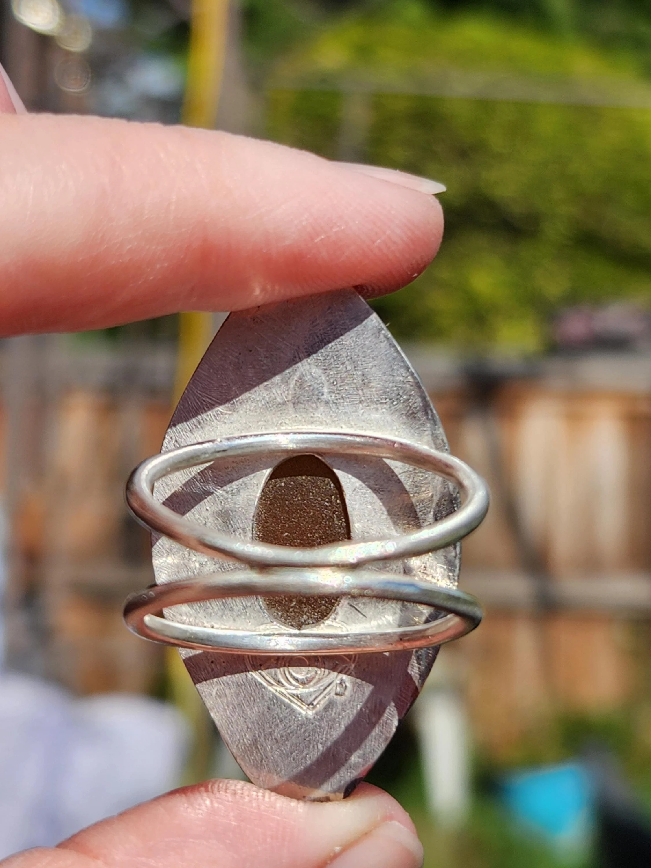 PNW forest ring size 9.5 - 10 with sea glass and serpentine 9.jpg