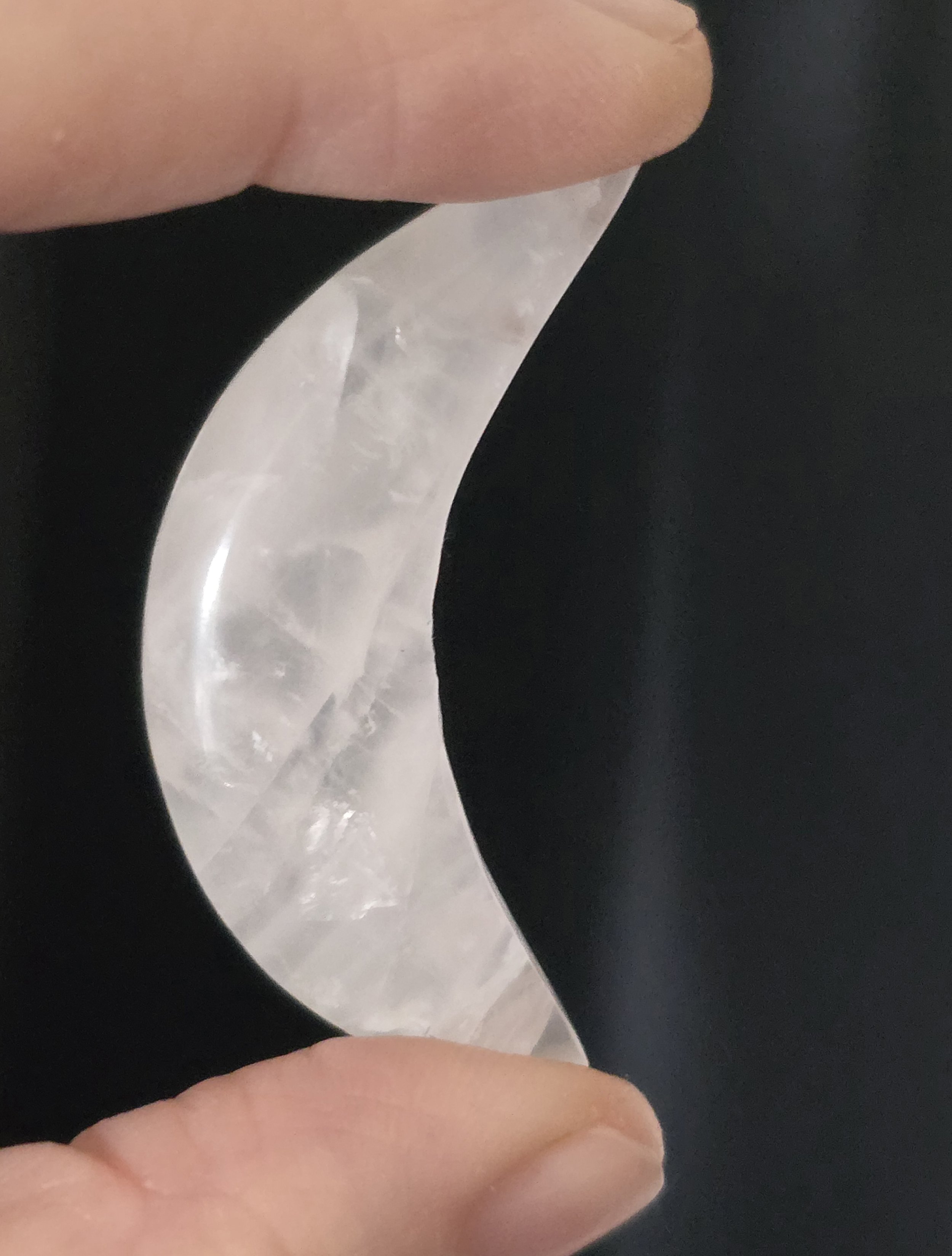 Custom made silver crescent moon ring-rose quartz 10.jpg