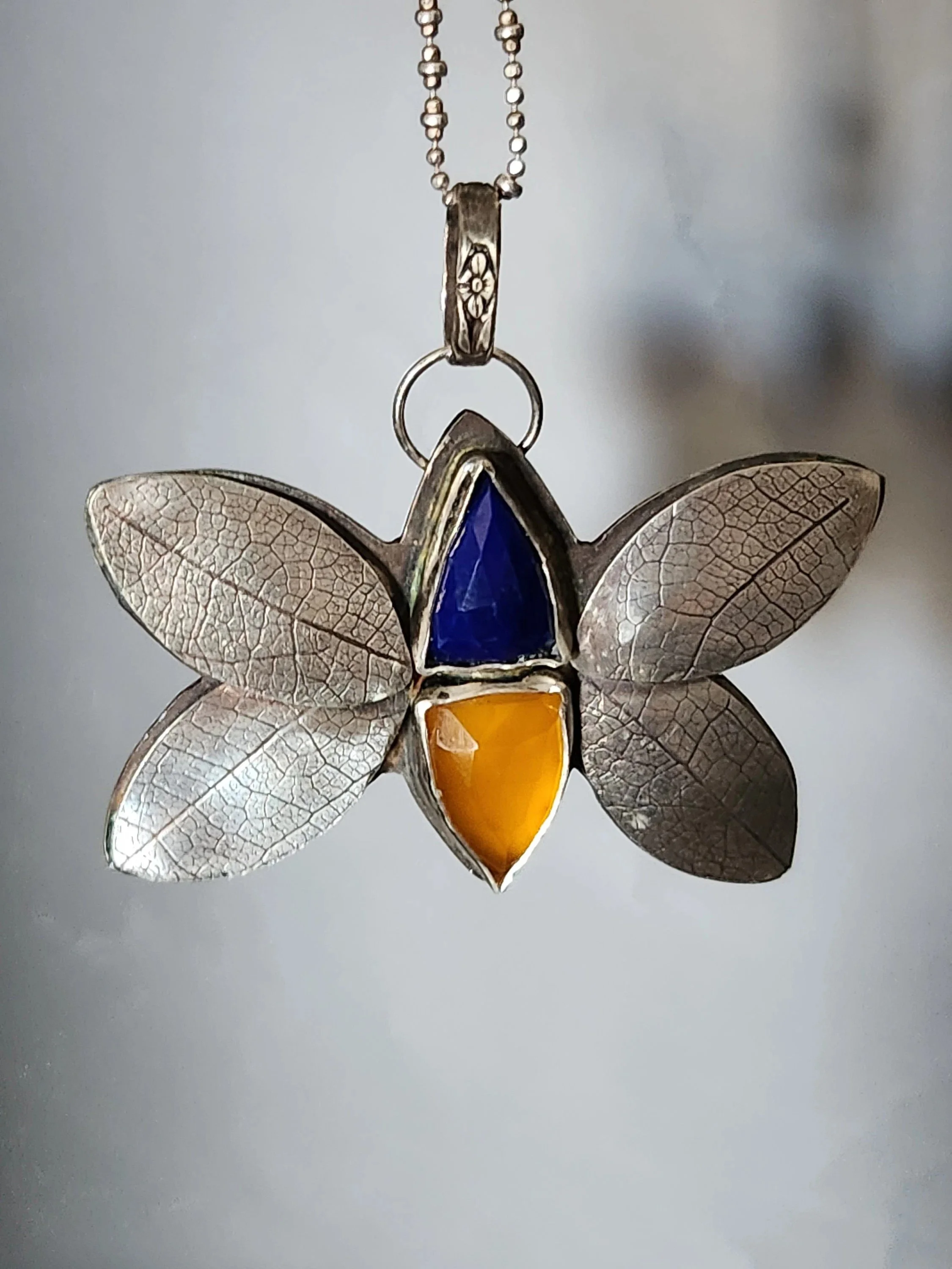 Butterfly of Hope for Ukraine Silver Pendant