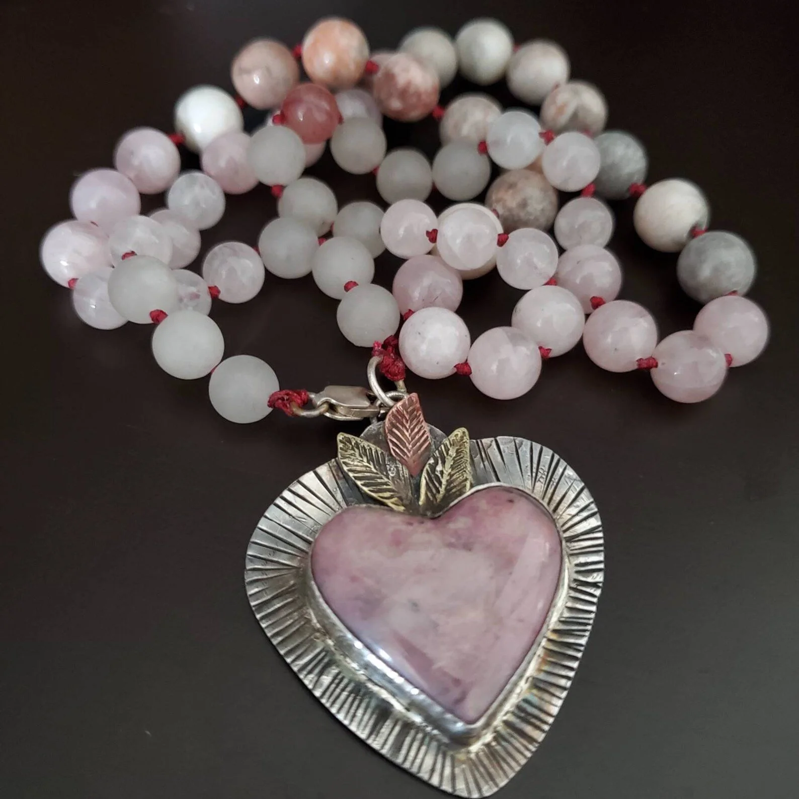 Pink Heart Mala