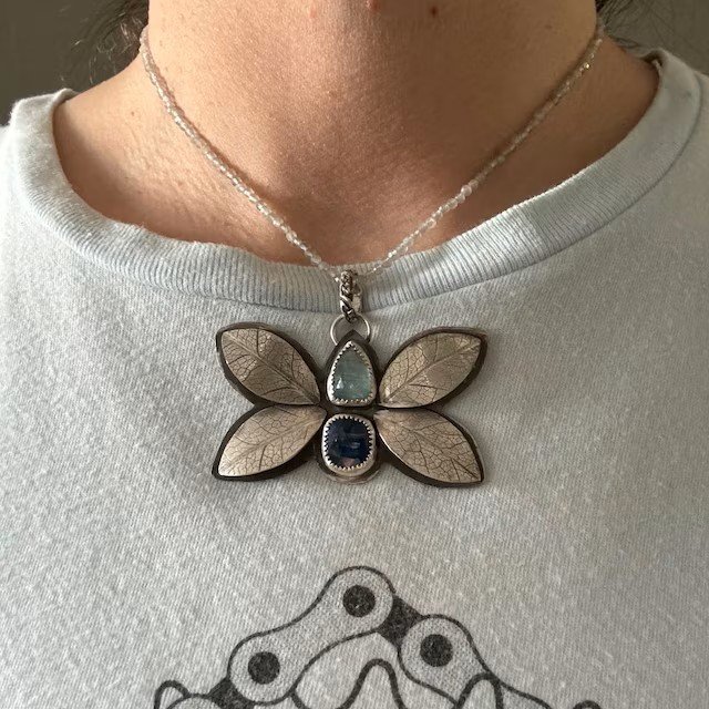 Silver butterfly pendant