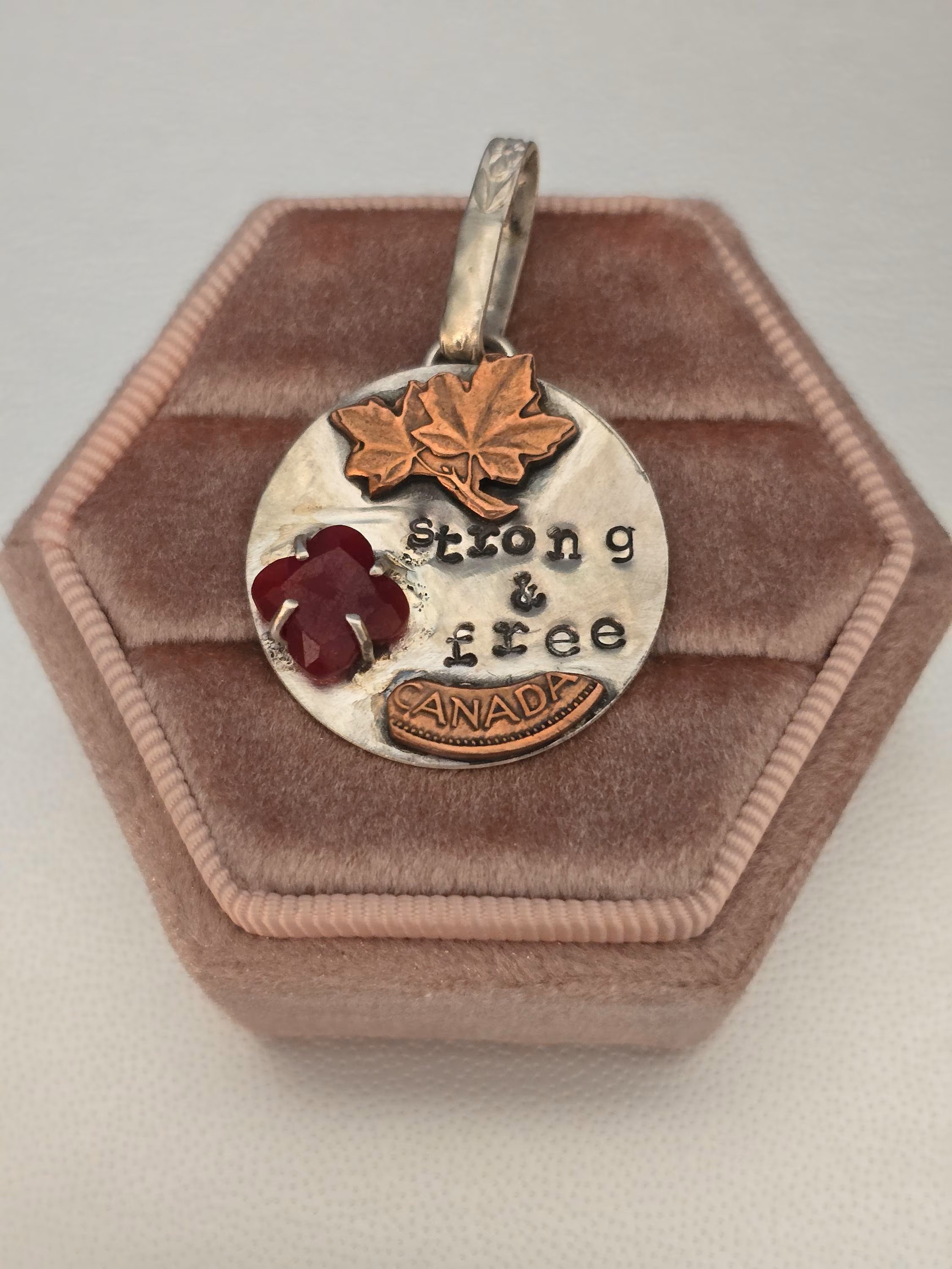 Strong and Free Silver Pendant