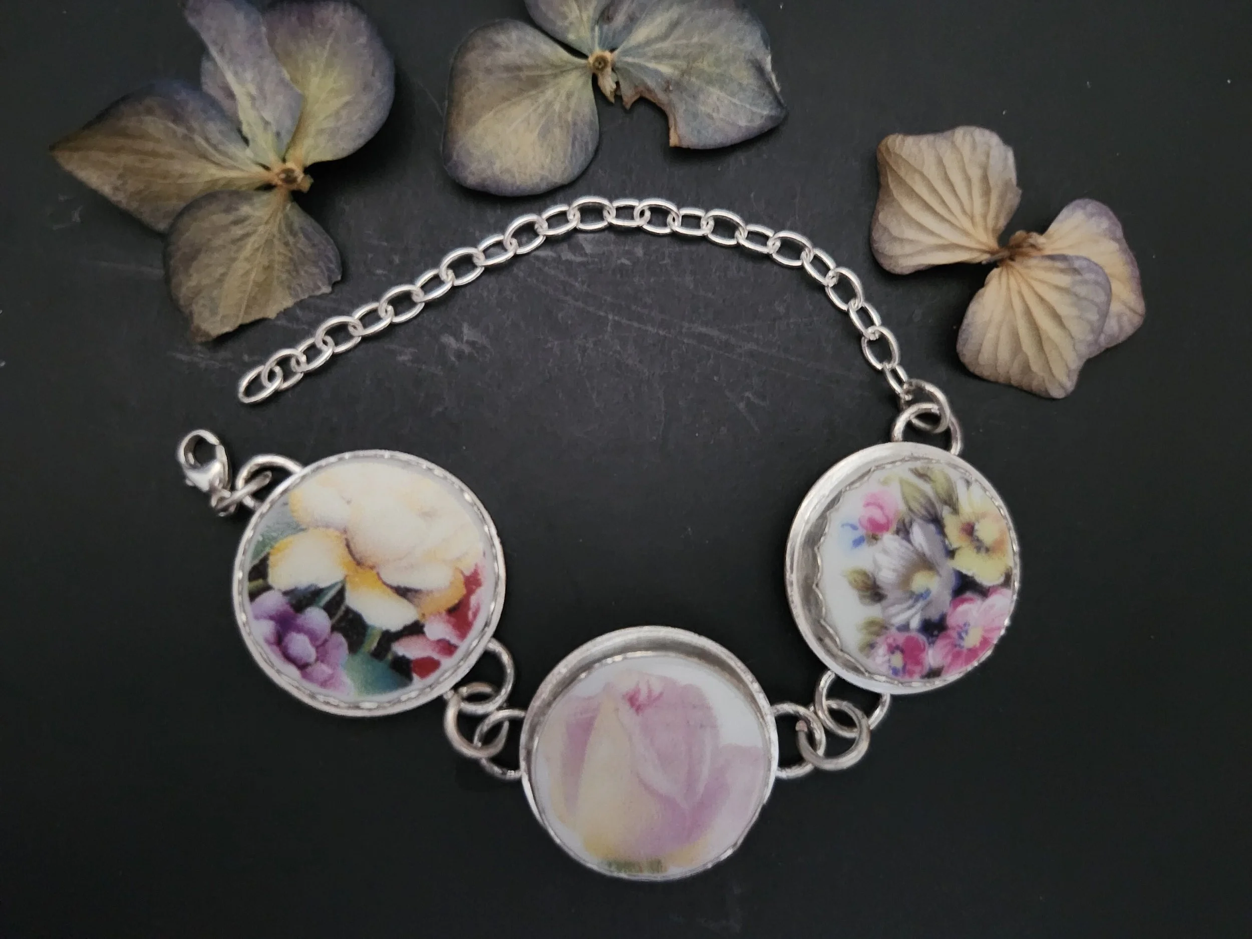 Spring Awakening China Silver Double Sided Bracelet with Kazakh Ornament