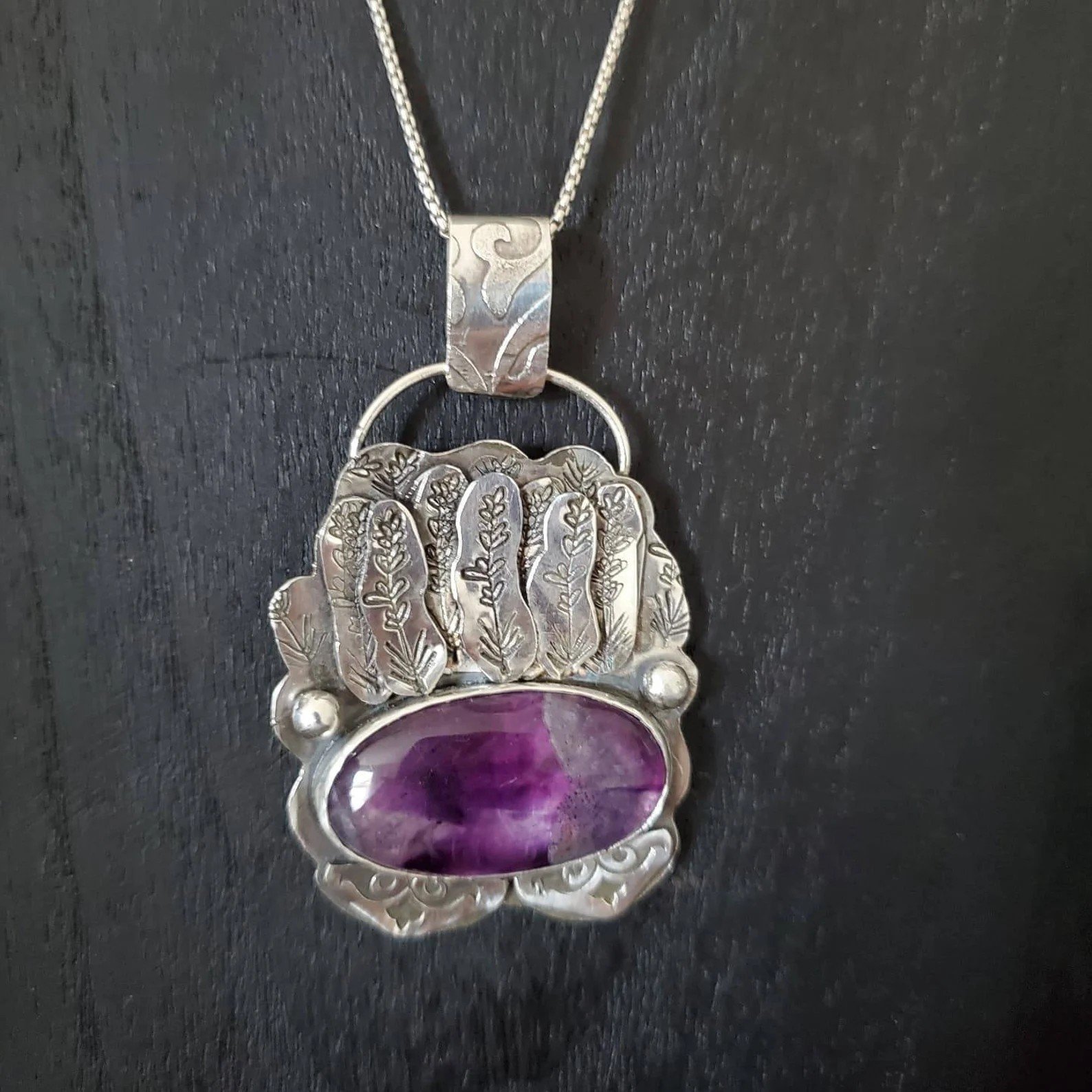 Amethyst lavender pendant
