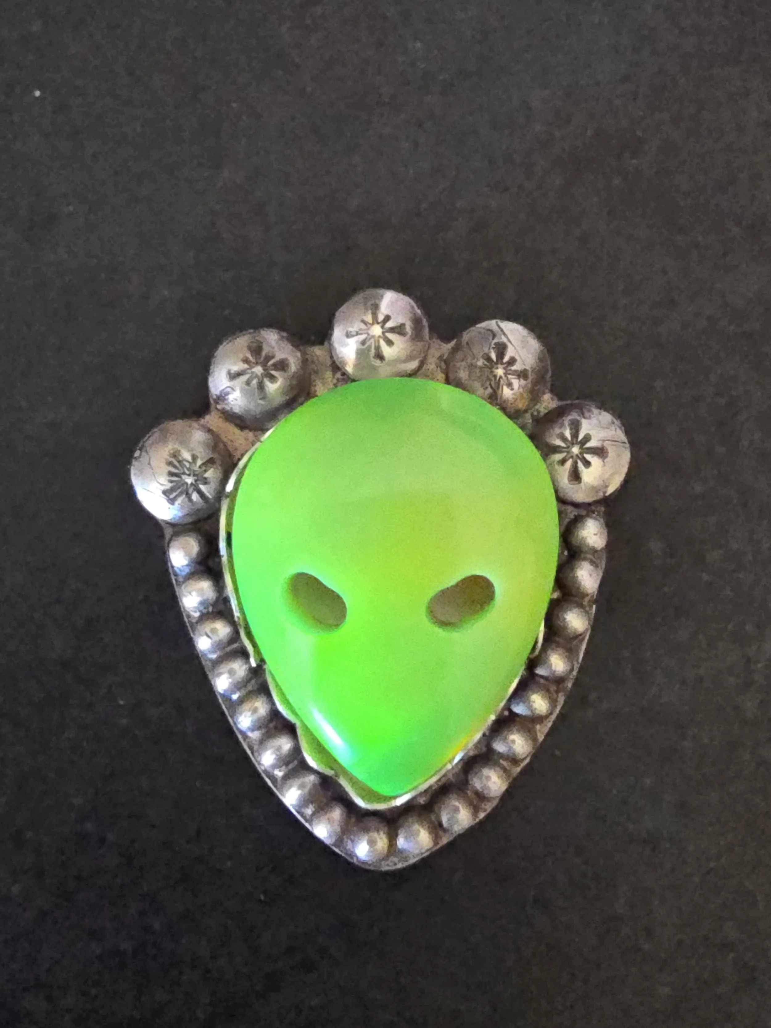 Alien Sterling Silver Artisan Ring-Made to Size