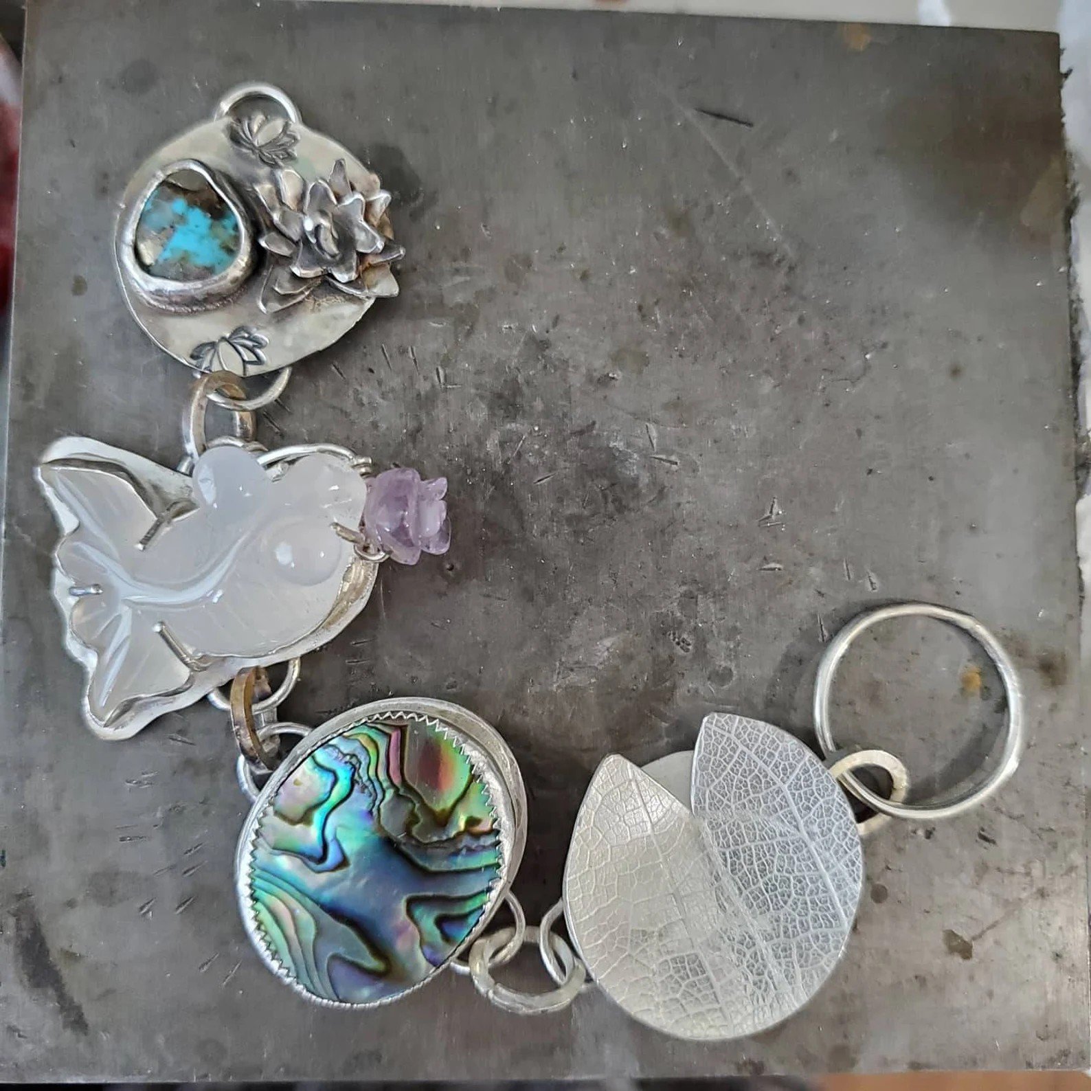 Abalone and Turquoise Bracelet