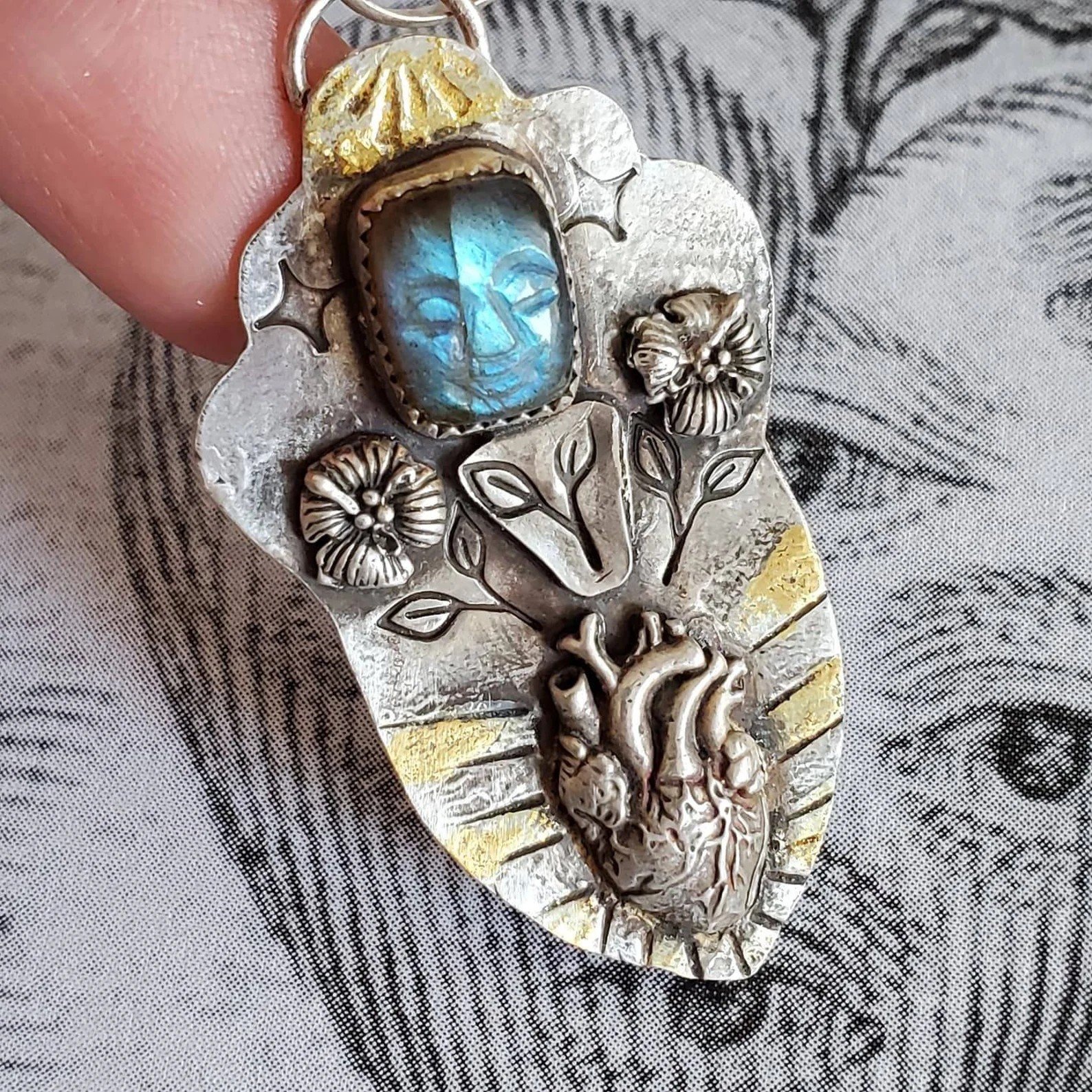 Labradorite Heart Pendant
