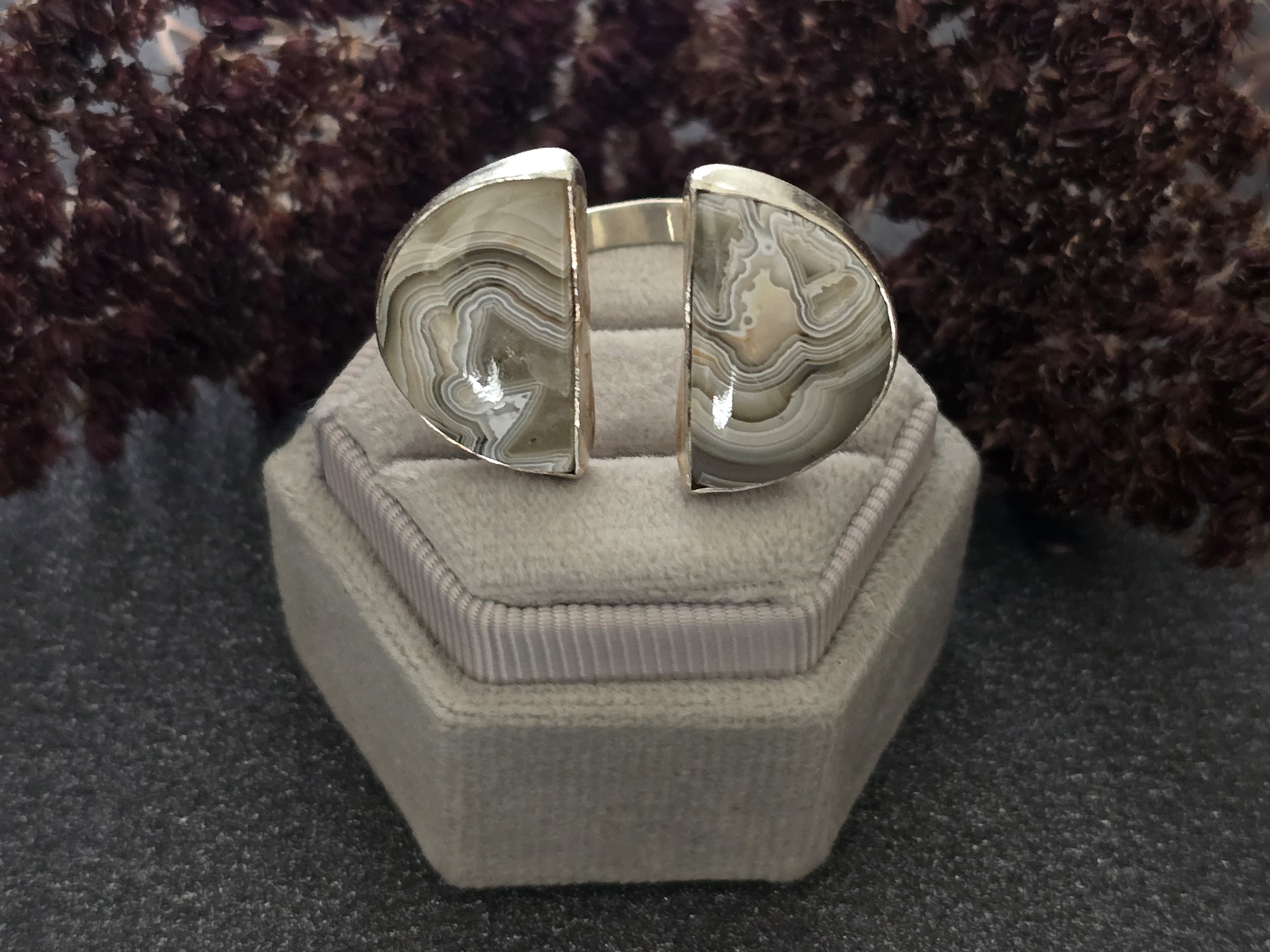 crazy lace agate split moon silver ring #2 1.jpg