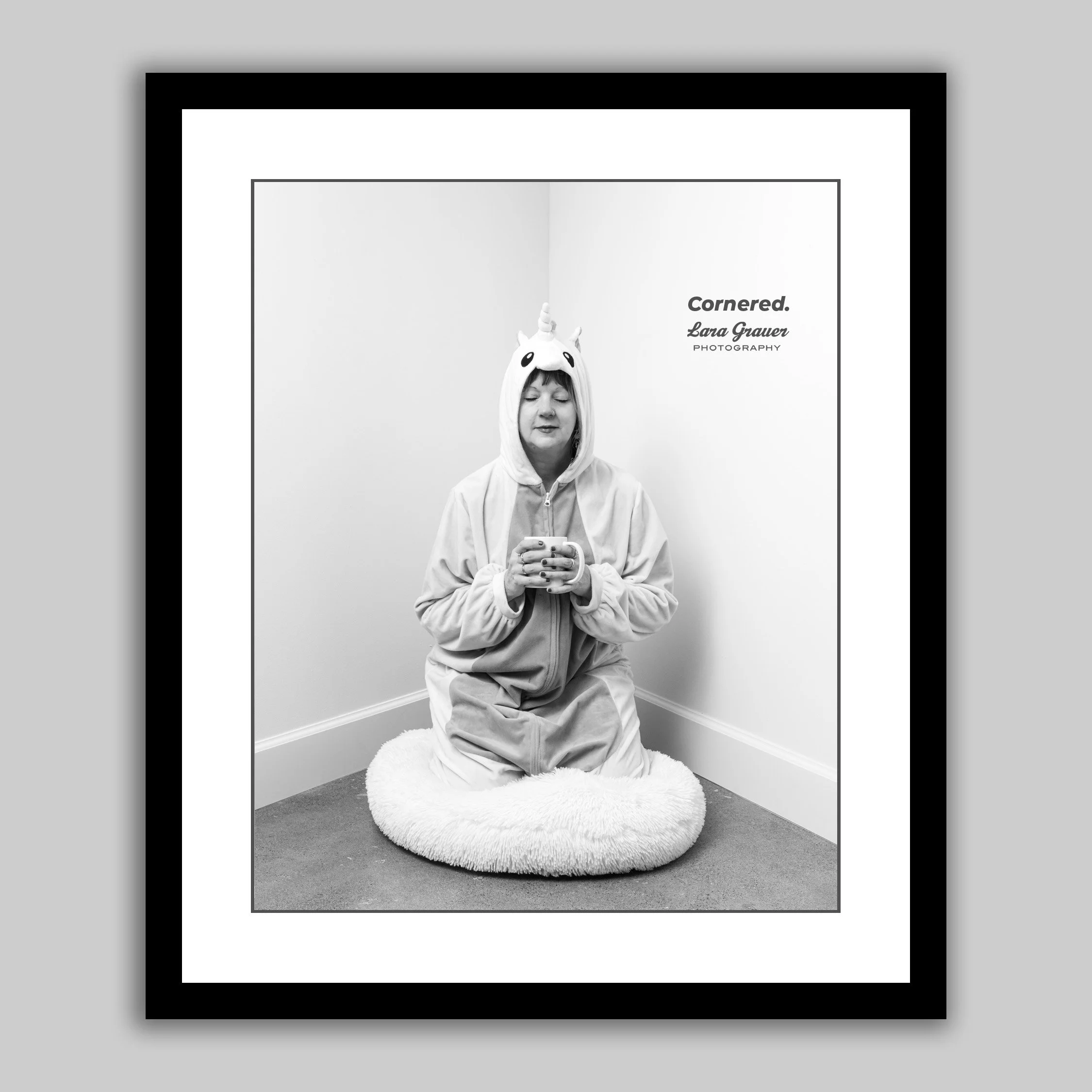 This unicorn is named Doris. She heals people with her magical powers through her business called Moonshine Wellness. Her mission is to help people prevent, recognize, and recover from burnout. A rainbow follows Doris around. It’s hard to feel down i