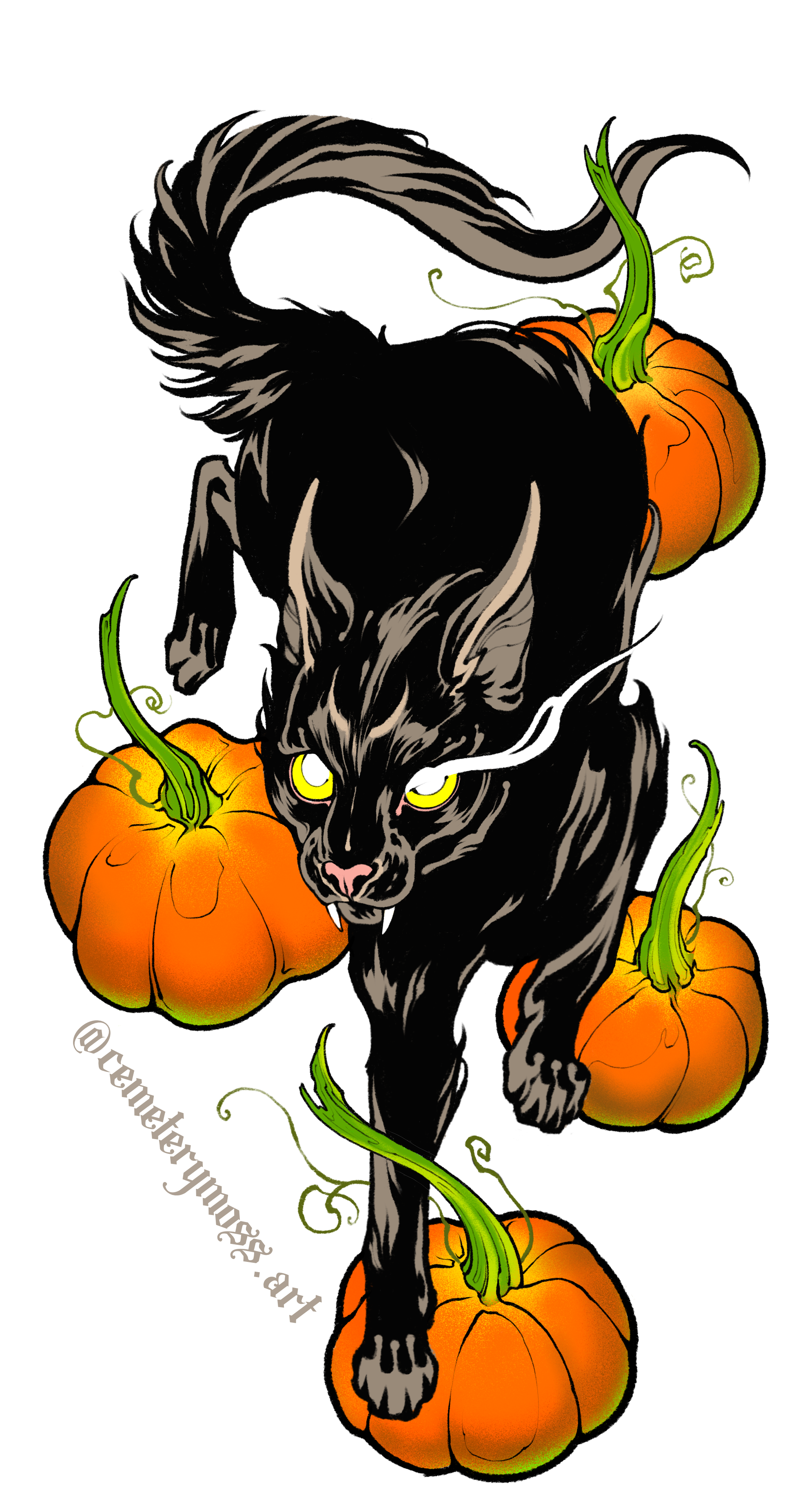 Pumpkin Cat Sticker