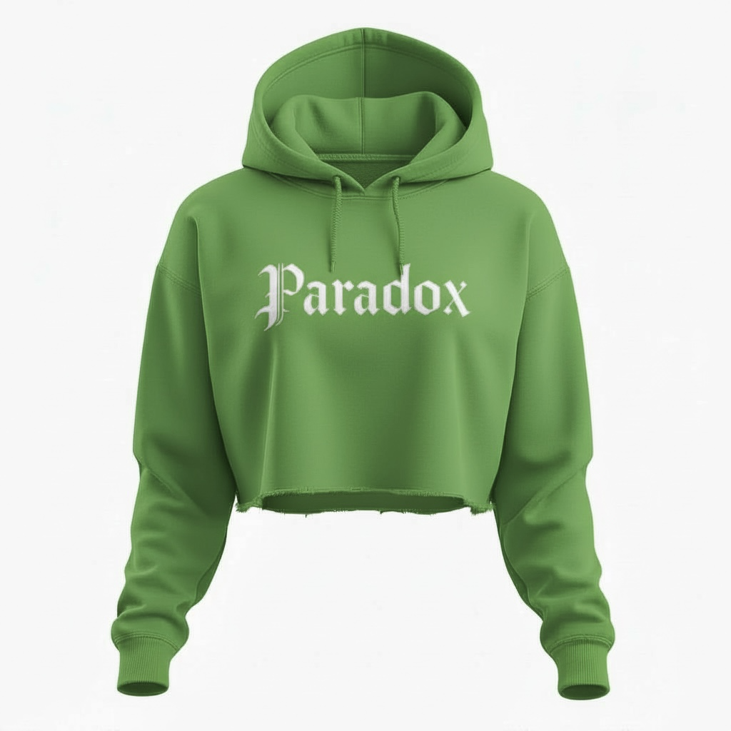 Paradox Classic Cropped Hoodie (Olive Green)