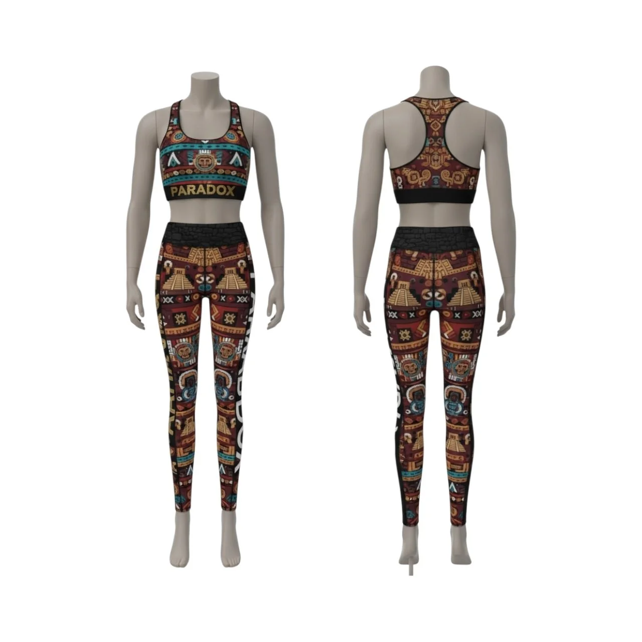 Paradox Aztec Legacy Activewear Set – Sports Bra & High-Rise Leggings