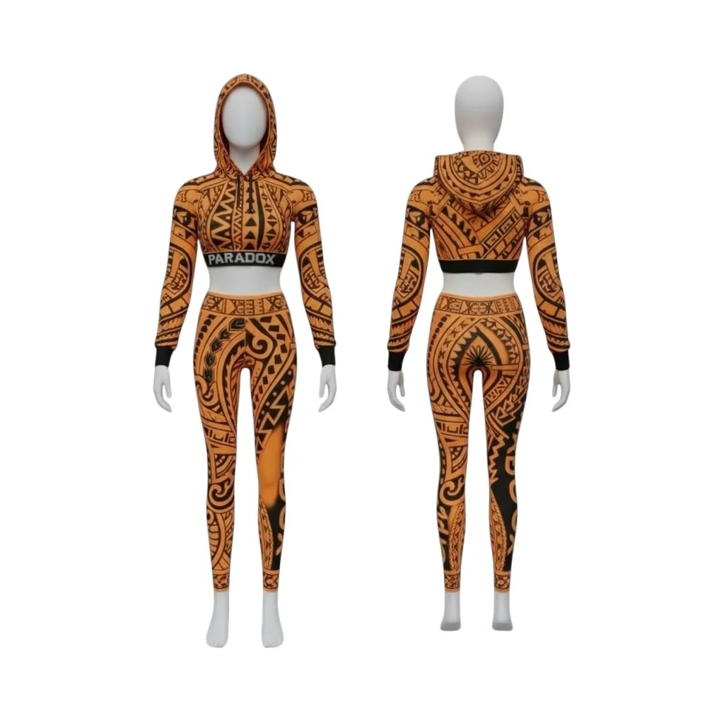 Paradox Tribal Flame Orange Two-Piece Set