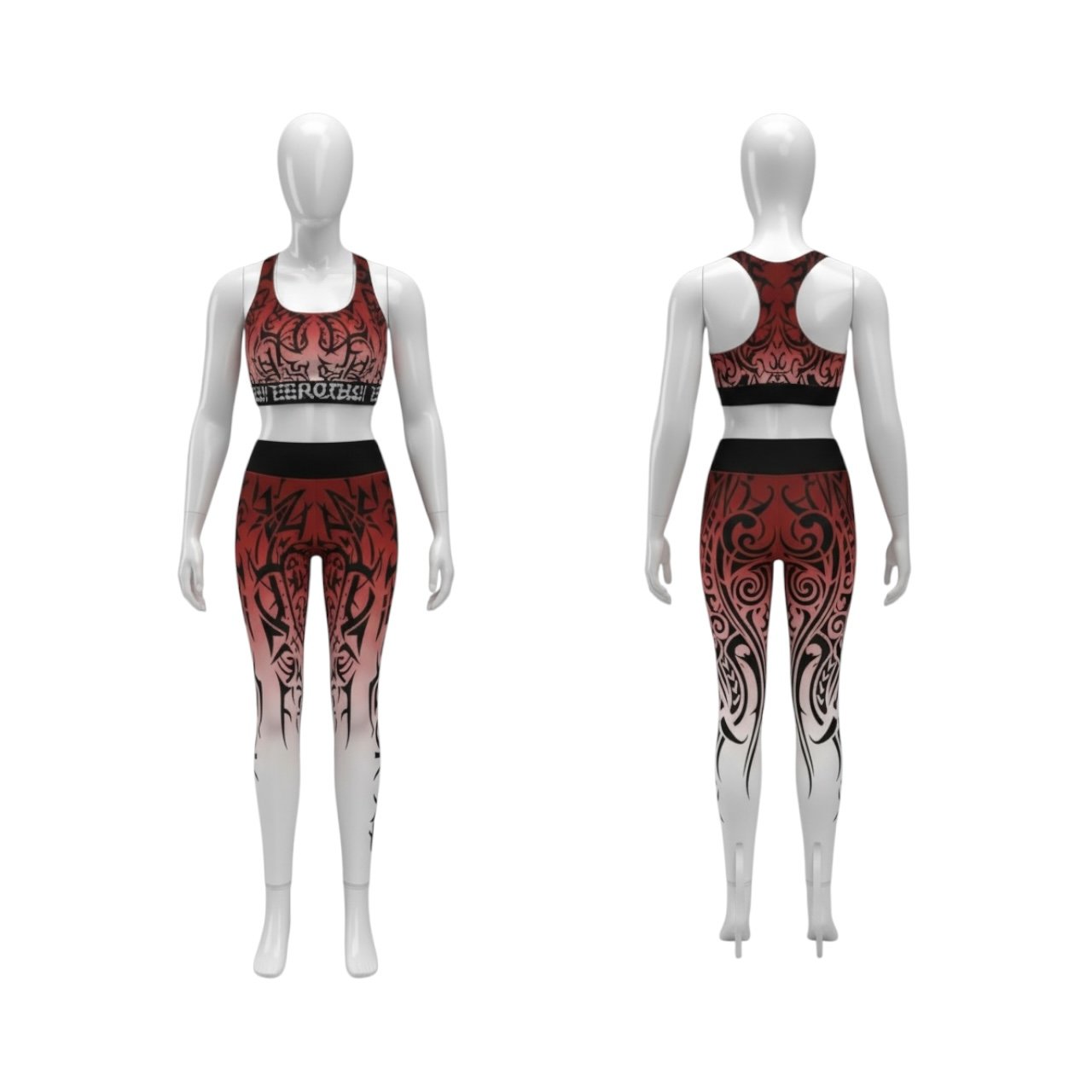 Paradox Inferno Tribal Activewear Set – Sports Bra & High-Rise Leggings